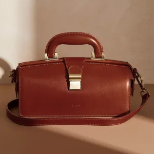 Apex Framed Satchel - Chestnut
