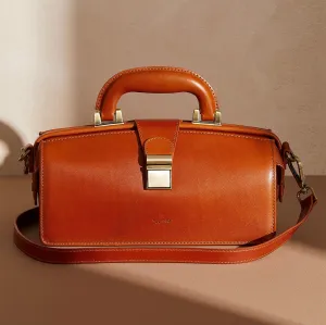 Apex Framed Satchel - Tan