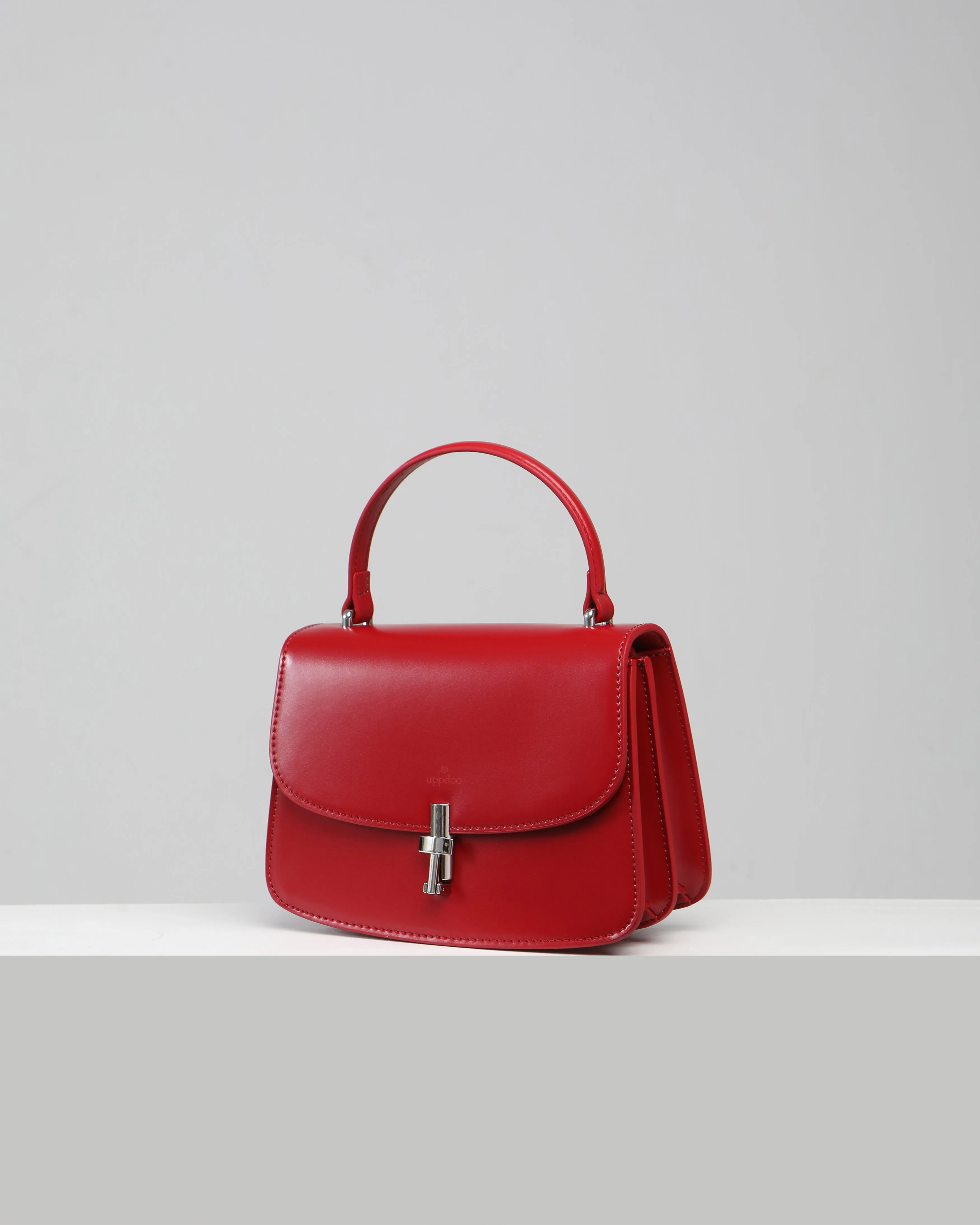 Aura Top-handle Satchel - Ruby