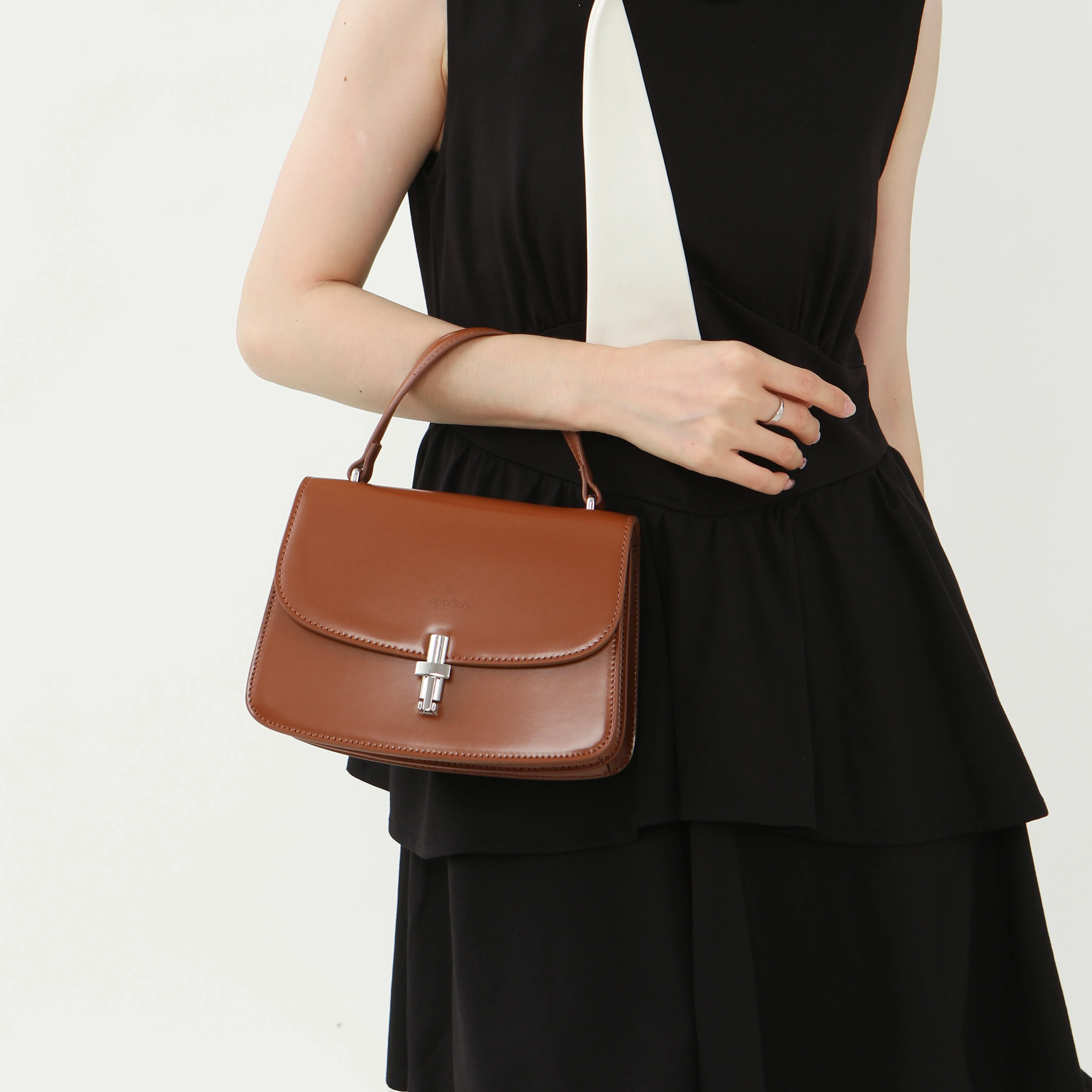Aura Top-handle Satchel - Ruby