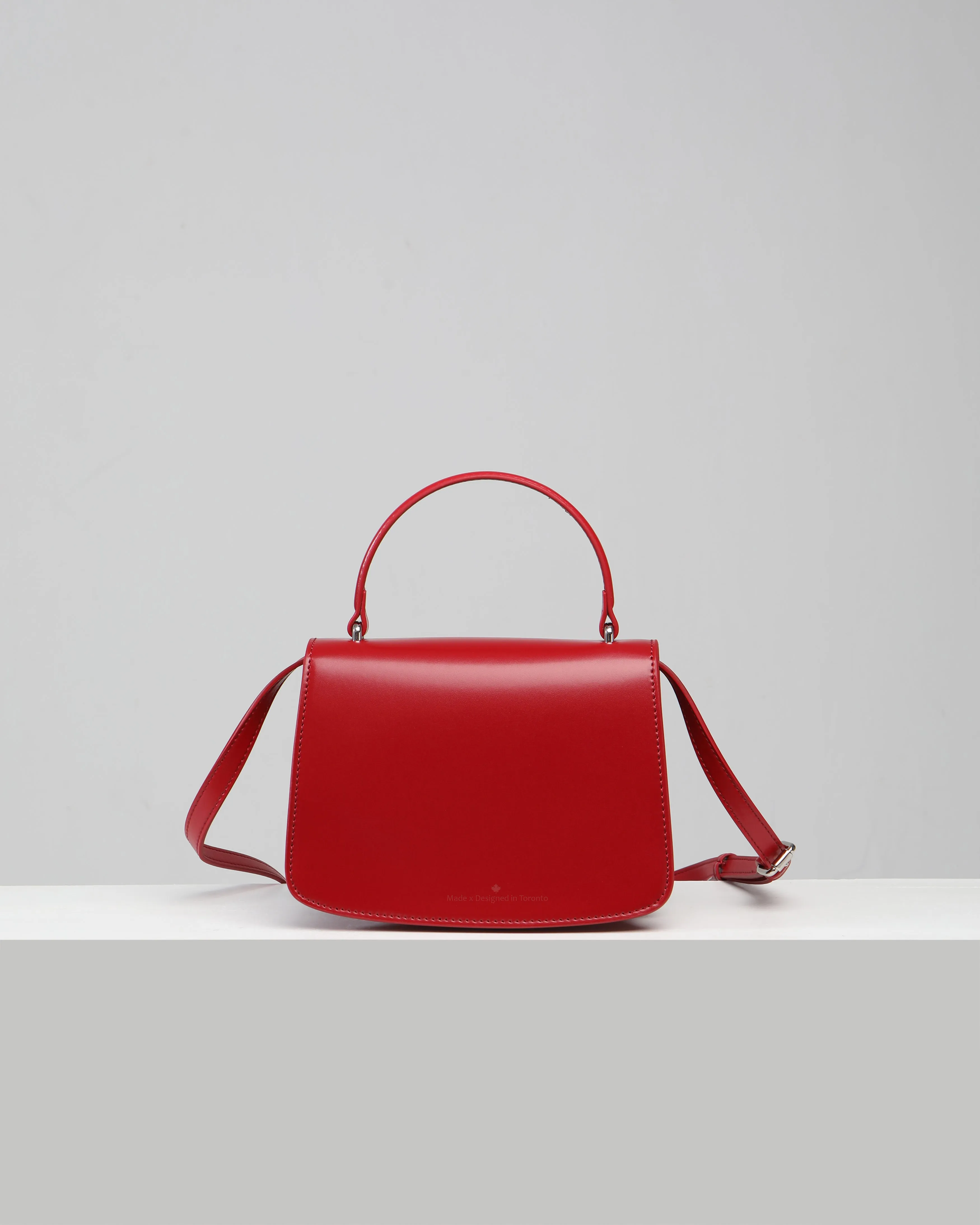 Aura Top-handle Satchel - Ruby
