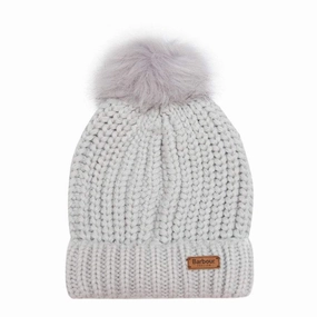 Barbour Womens Saltburn Beanie Ice White