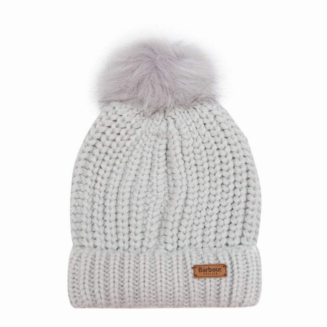 Barbour Womens Saltburn Beanie Ice White
