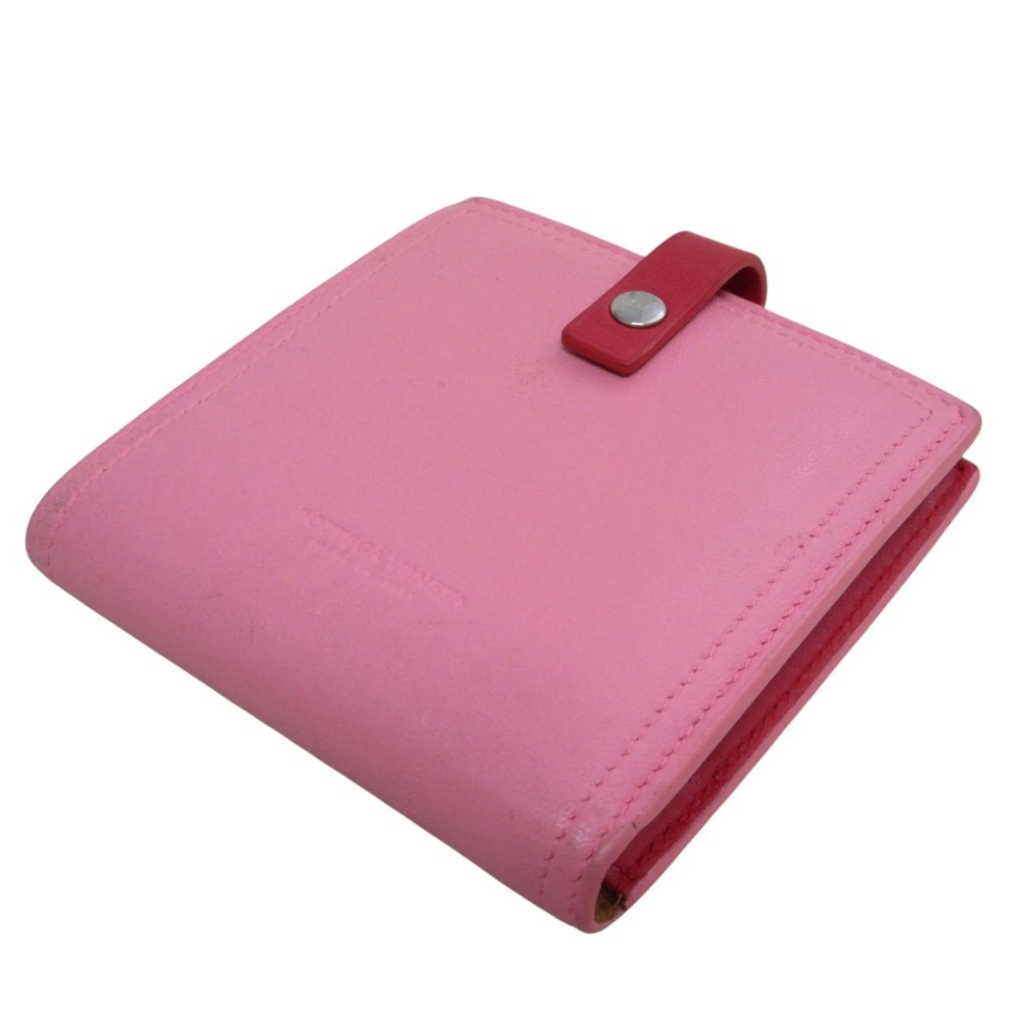 Bottega Veneta pink Color Leather Wallet (Bi-Fold) (Pre-Owned)