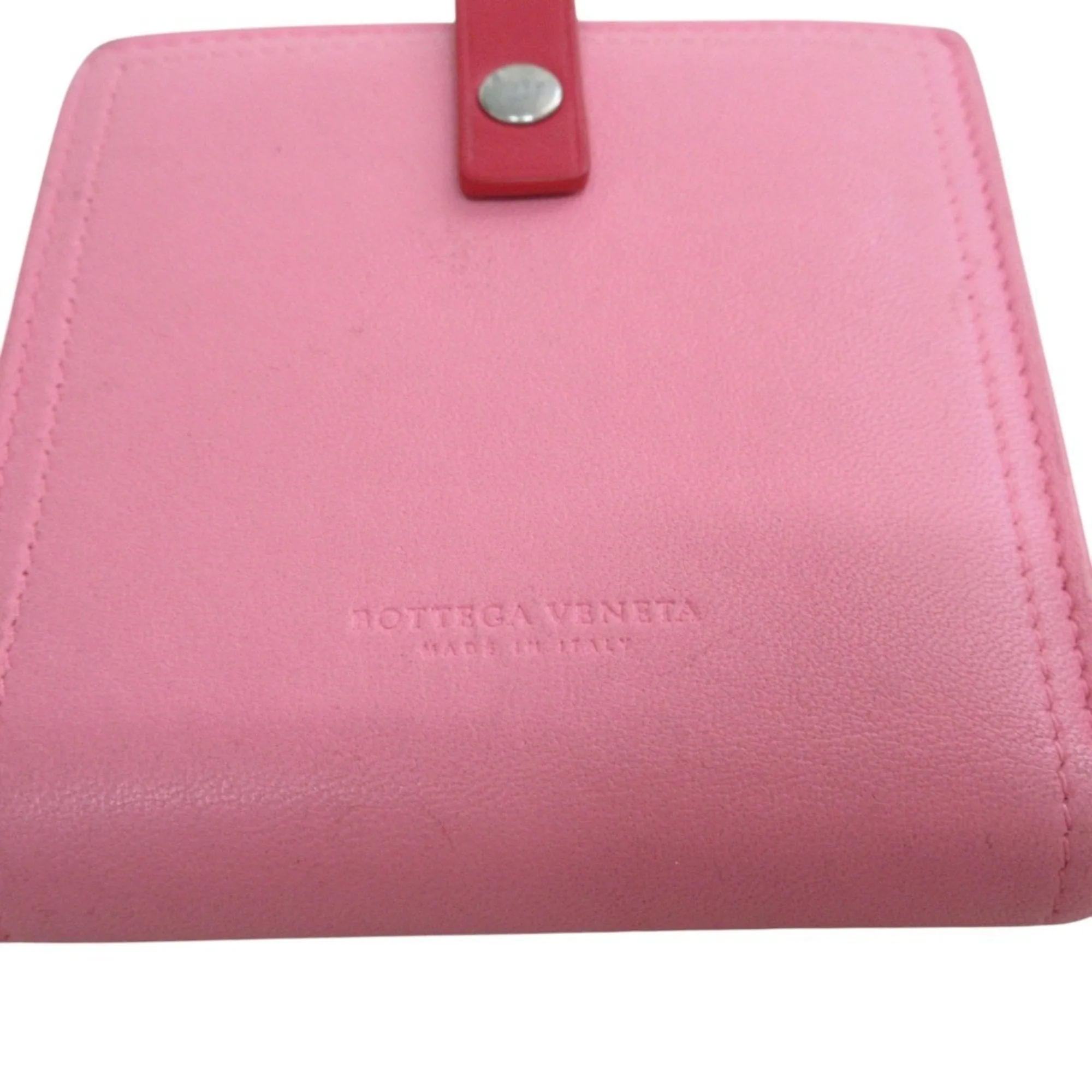 Bottega Veneta pink Color Leather Wallet (Bi-Fold) (Pre-Owned)