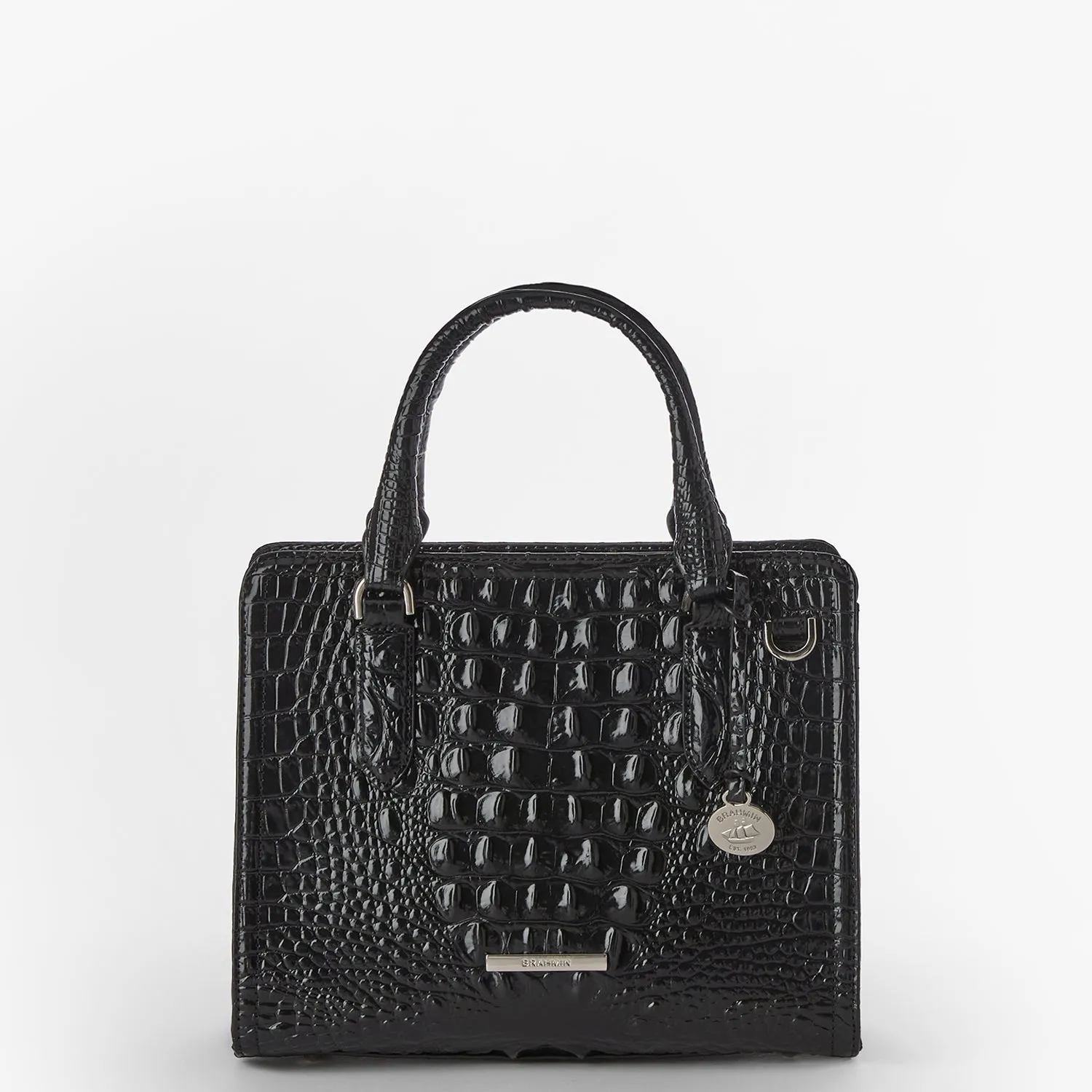 Cami Satchel Black Melbourne Silver Hardware