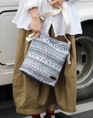 Canvas Bohemian Print Small Shoulder Bags Tote Womens Canvas Bucket Tote Bags for Women
