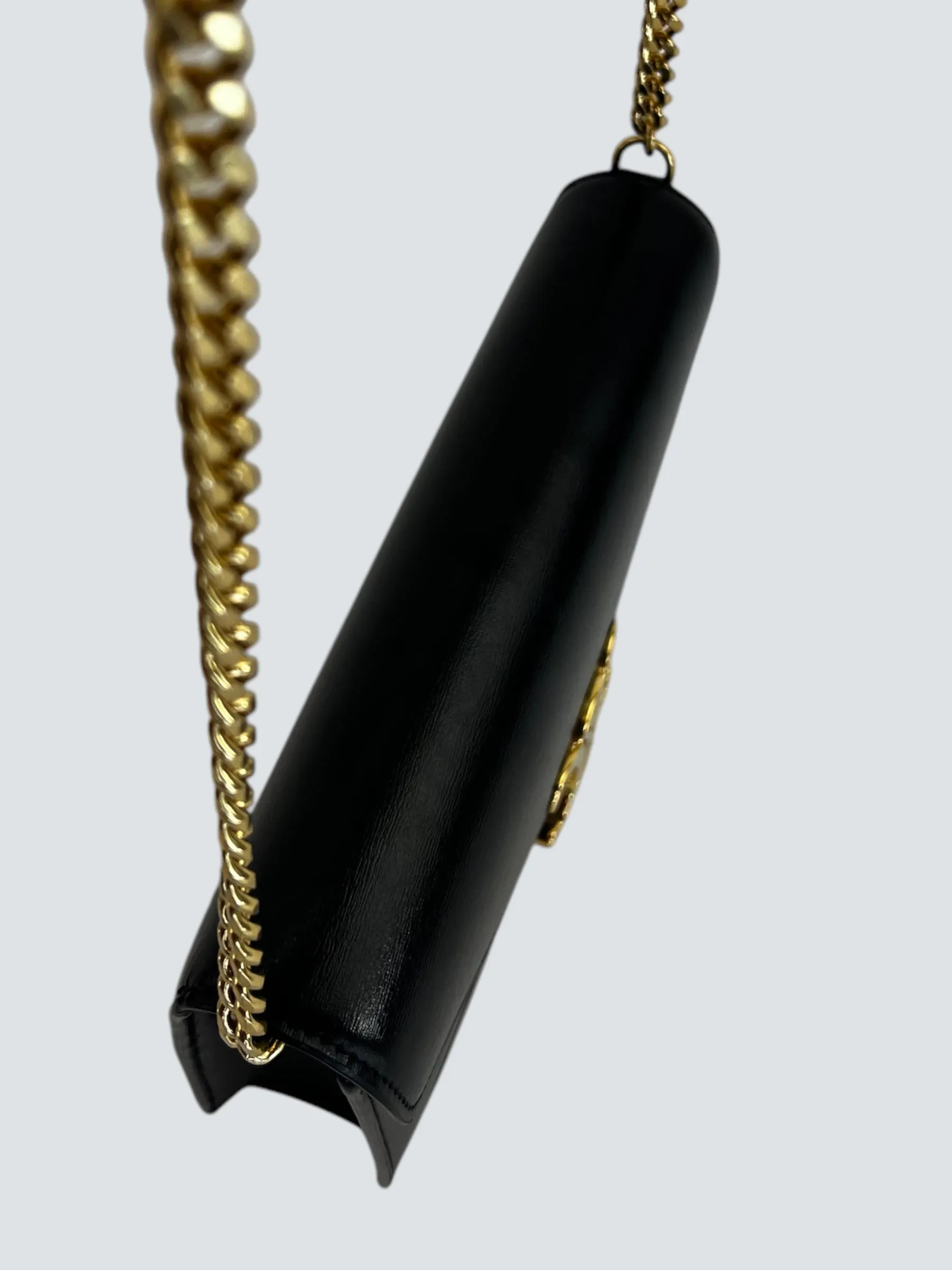 Celine Black Leather ??Margo?? Wallet On Chain