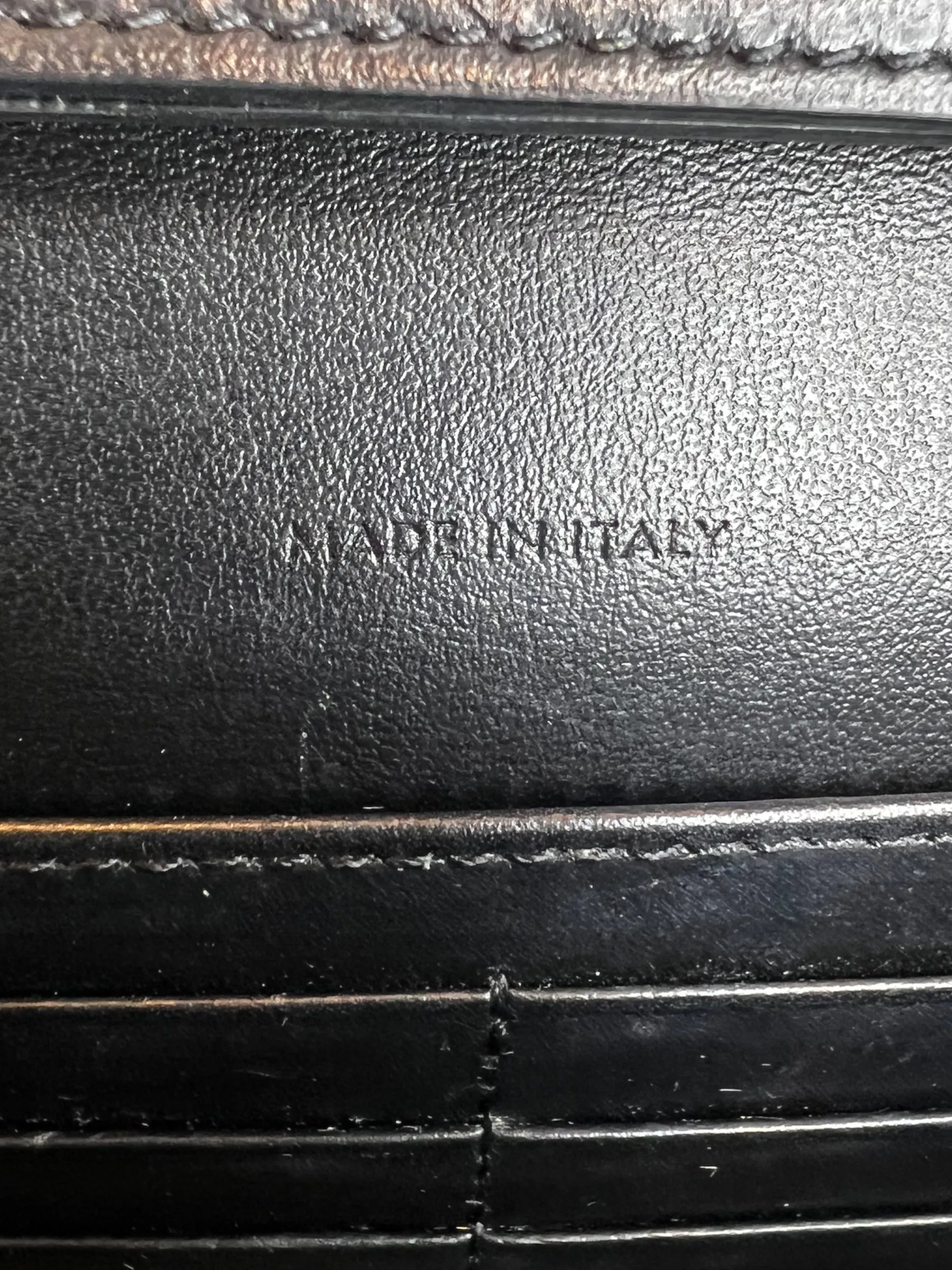 Celine Black Leather ??Margo?? Wallet On Chain