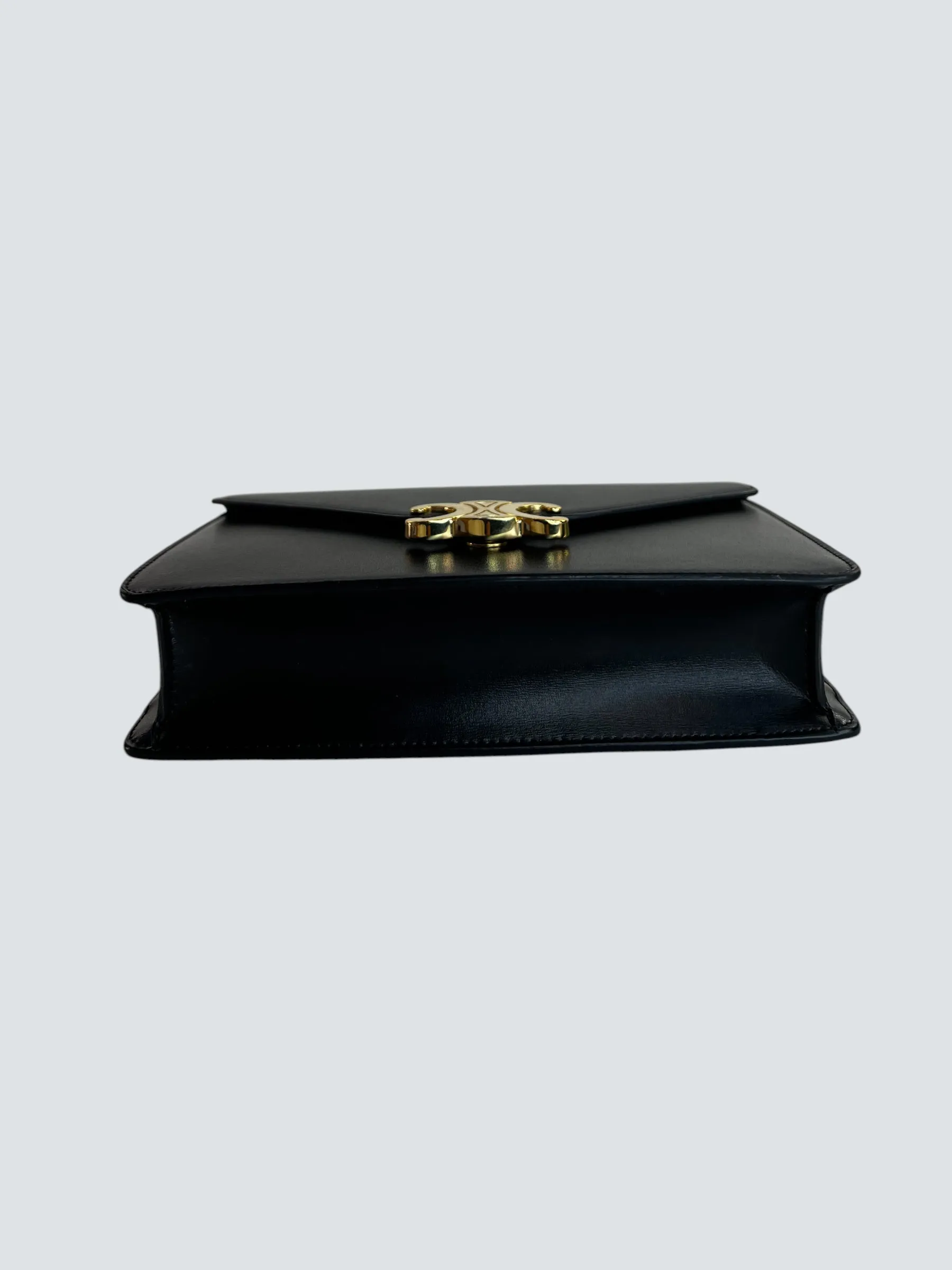 Celine Black Leather ??Margo?? Wallet On Chain