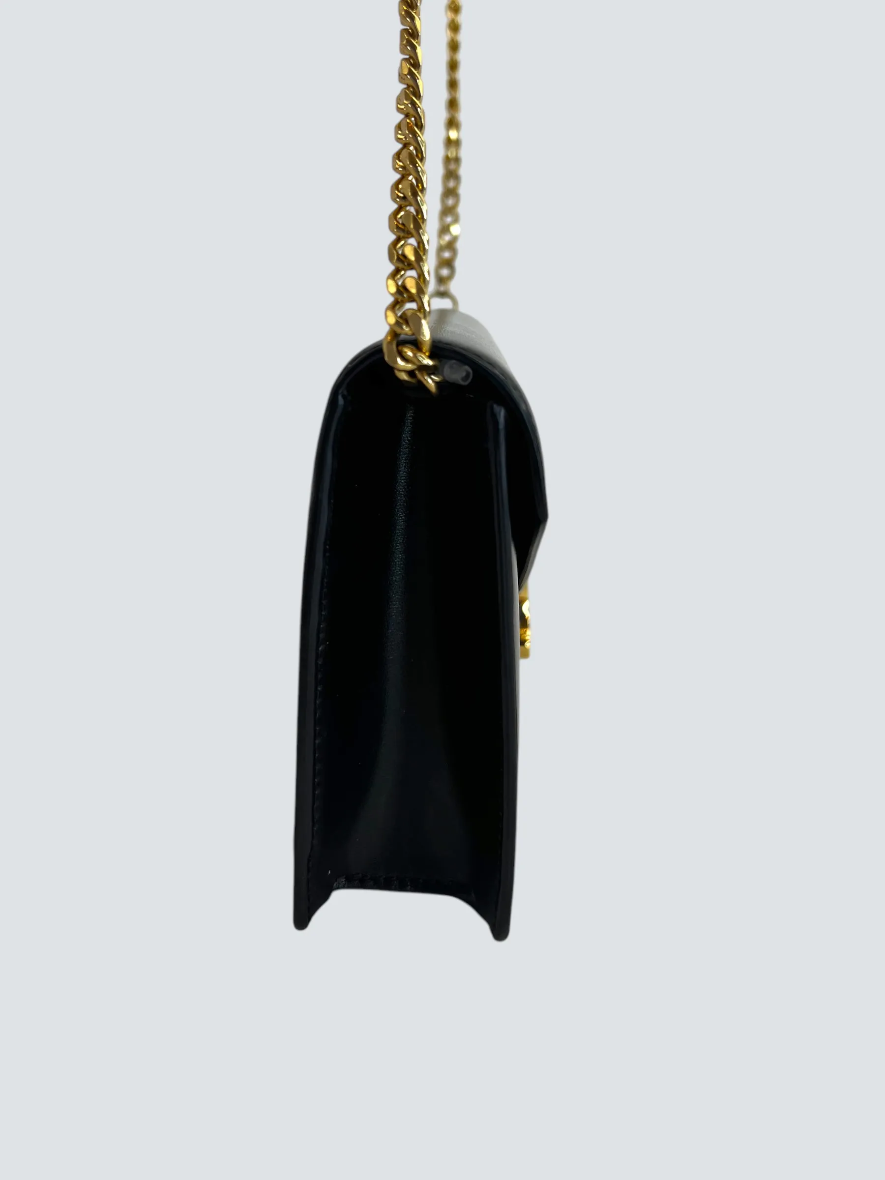 Celine Black Leather ??Margo?? Wallet On Chain