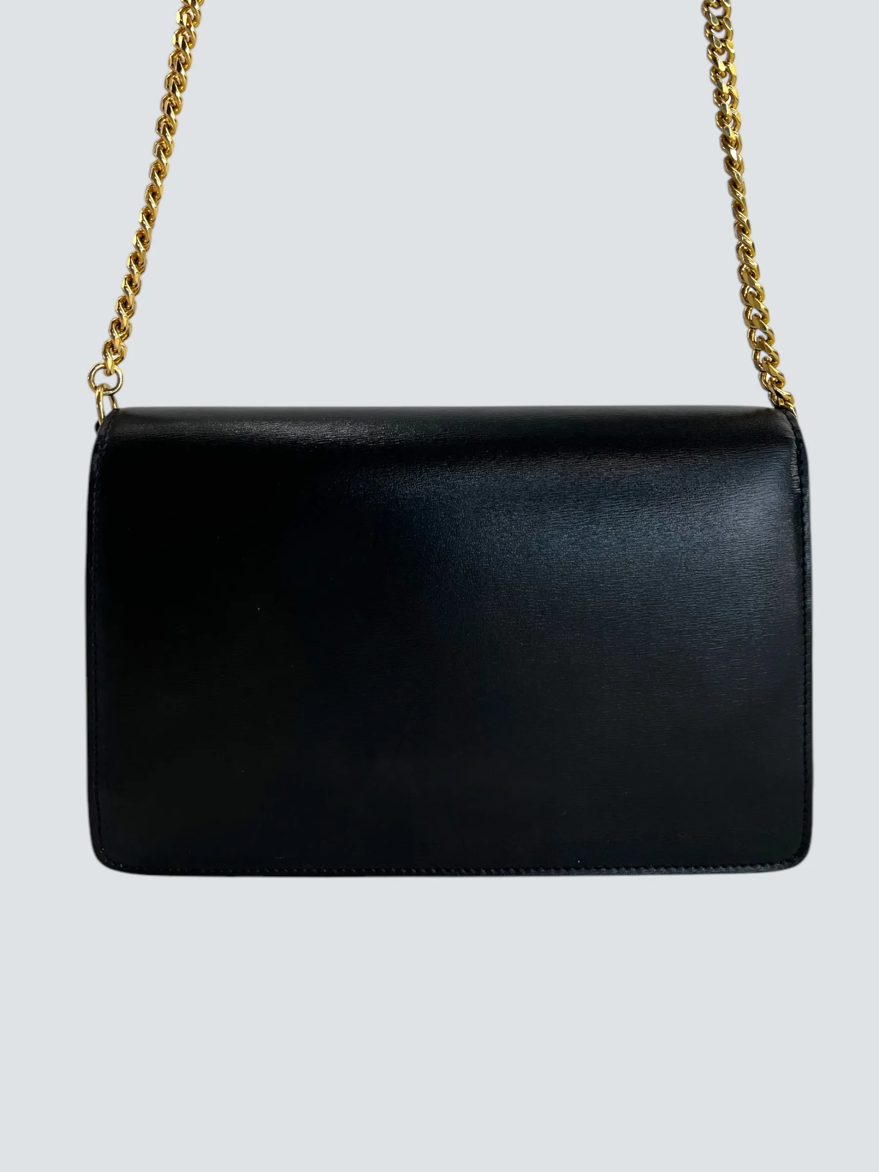 Celine Black Leather ??Margo?? Wallet On Chain