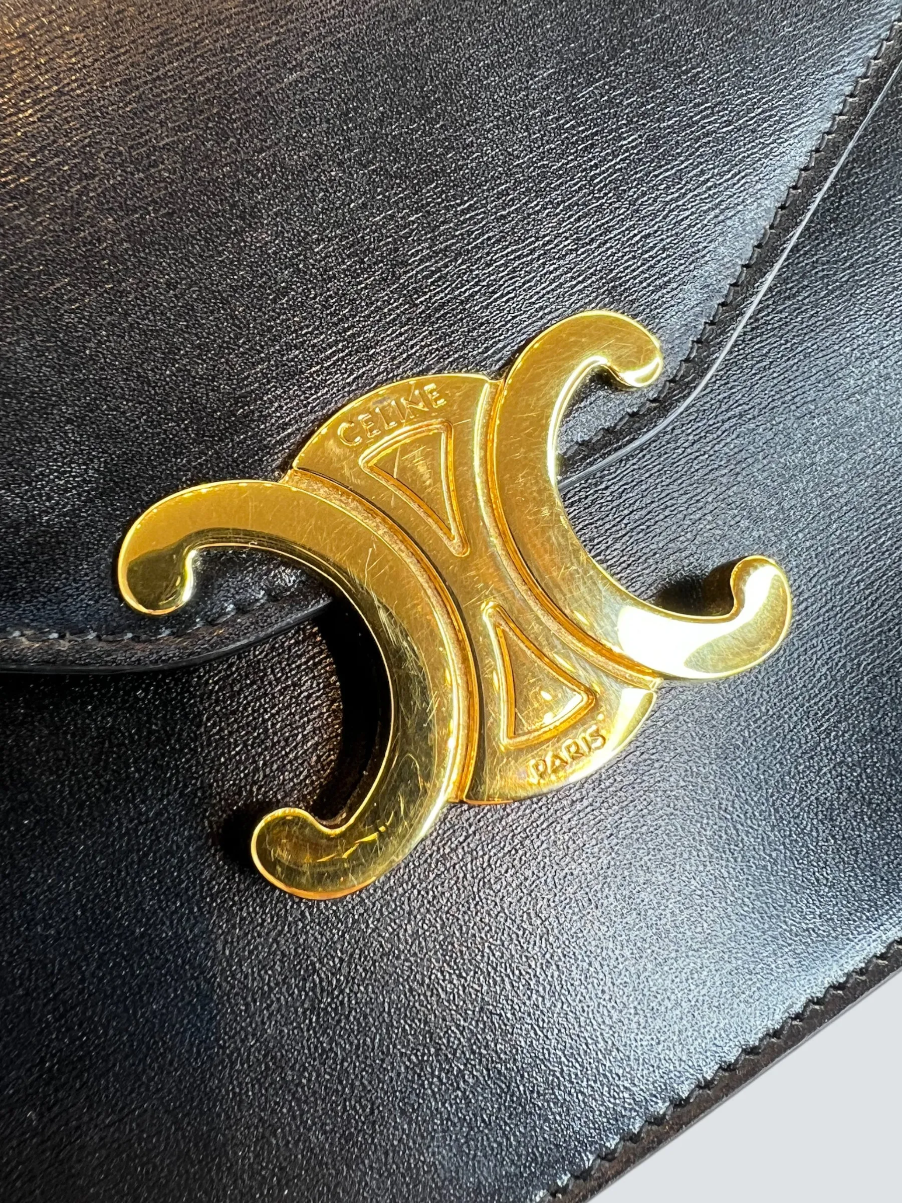 Celine Black Leather ??Margo?? Wallet On Chain