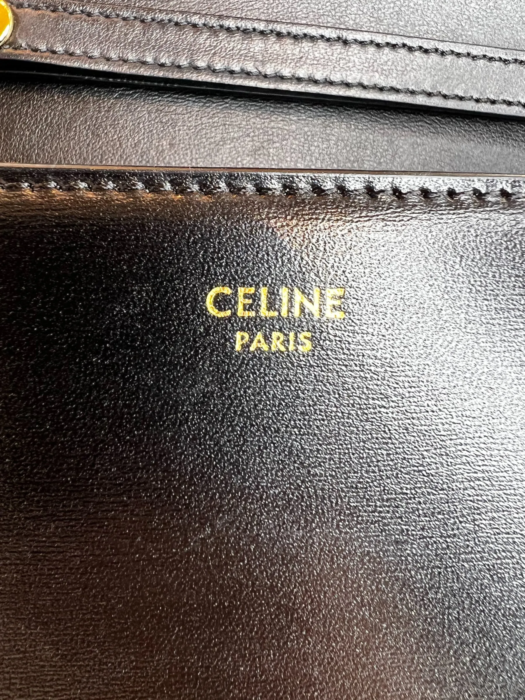 Celine Black Leather ??Margo?? Wallet On Chain