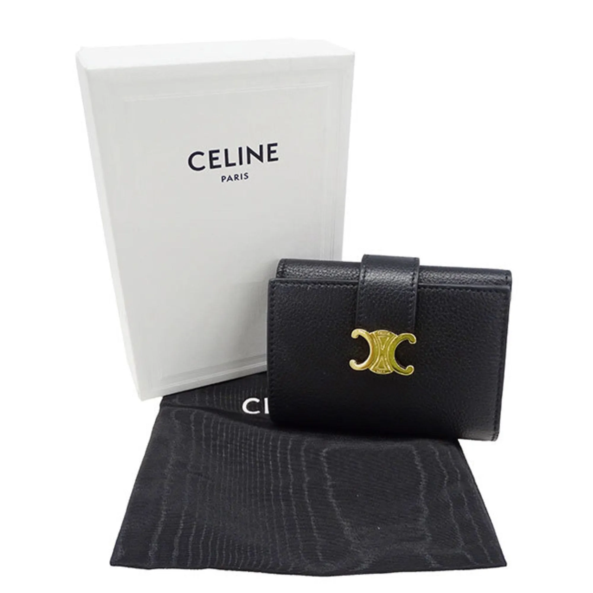 Celine Leather Wallet (Tri-Fold) (Pre-Owned)