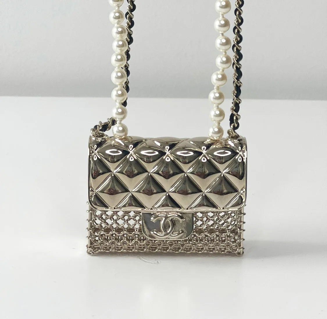 Chanel 2021 Micro Bag Necklace Accessory
