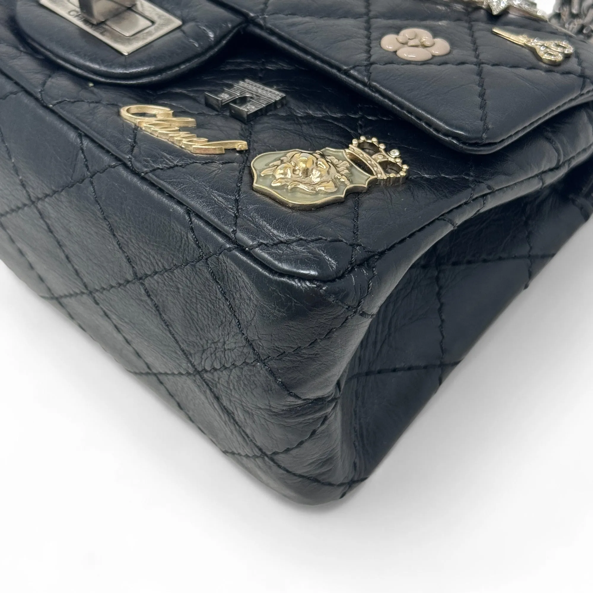Chanel Black Charms 2.55 Reissue 224 Flap