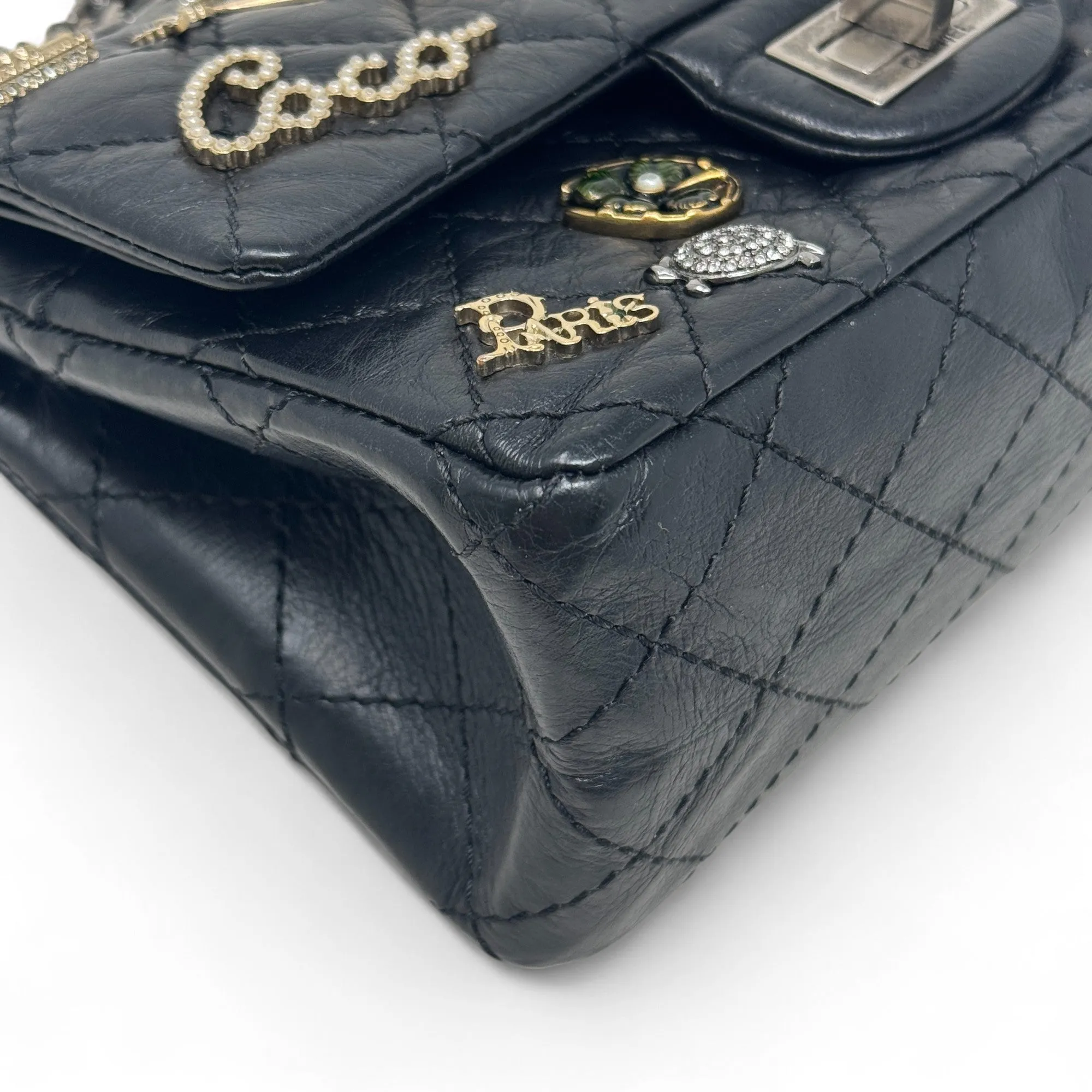 Chanel Black Charms 2.55 Reissue 224 Flap