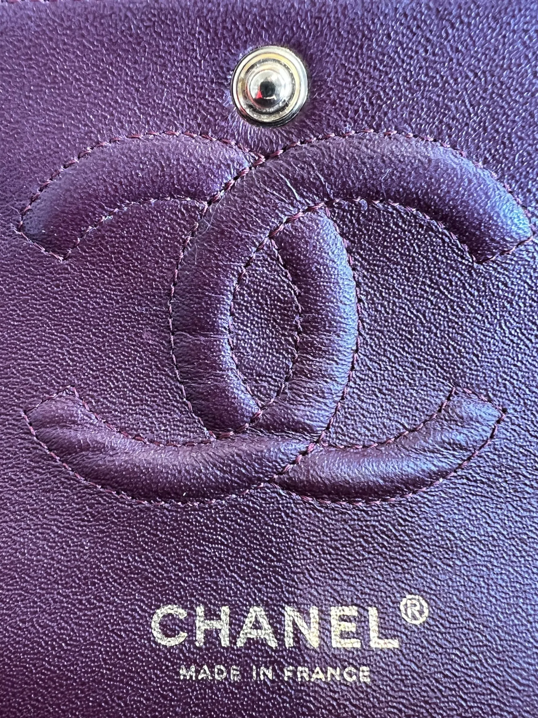 Chanel Black Lambskin Leather Medium Double Flap