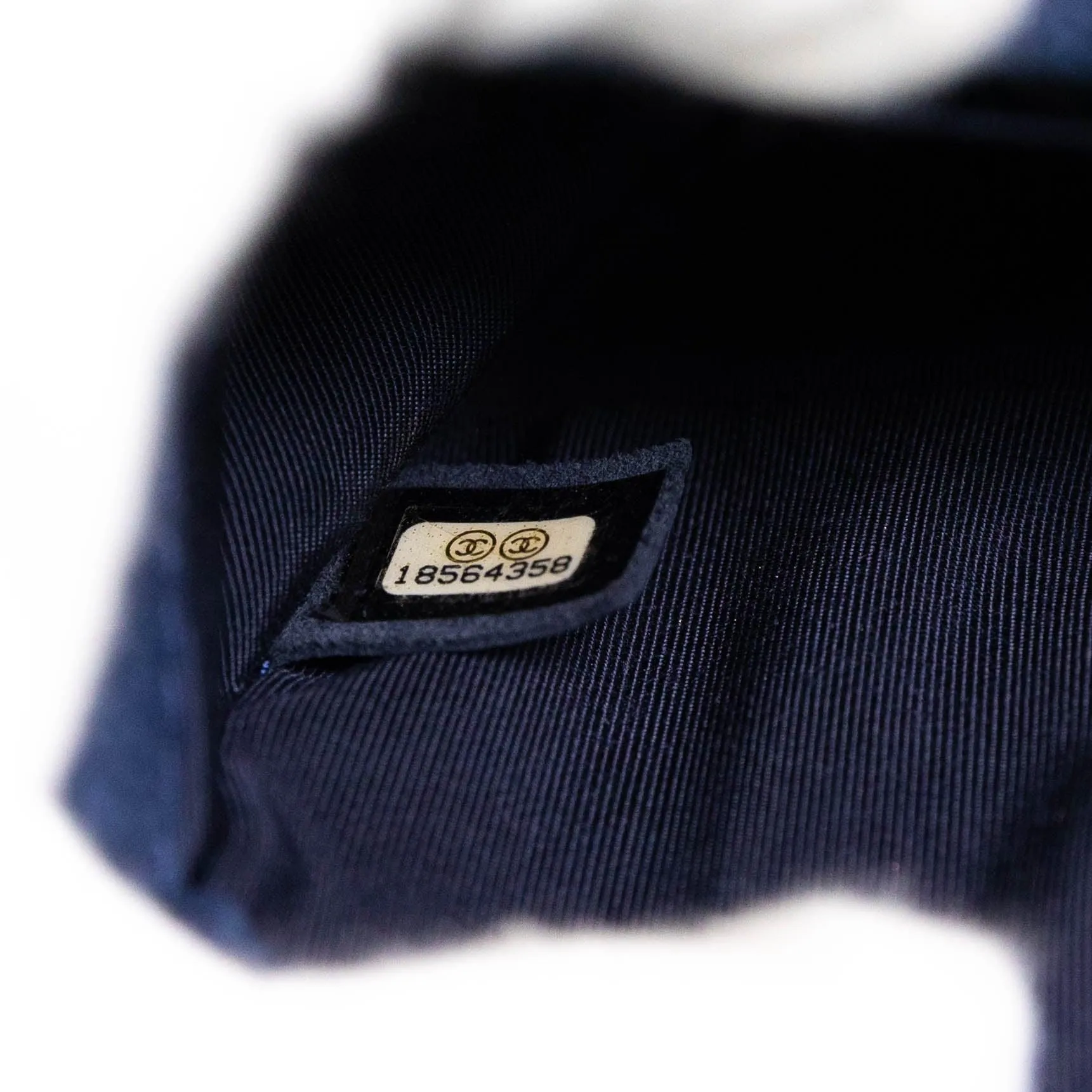 Chanel Blue Suede Small Boy Bag