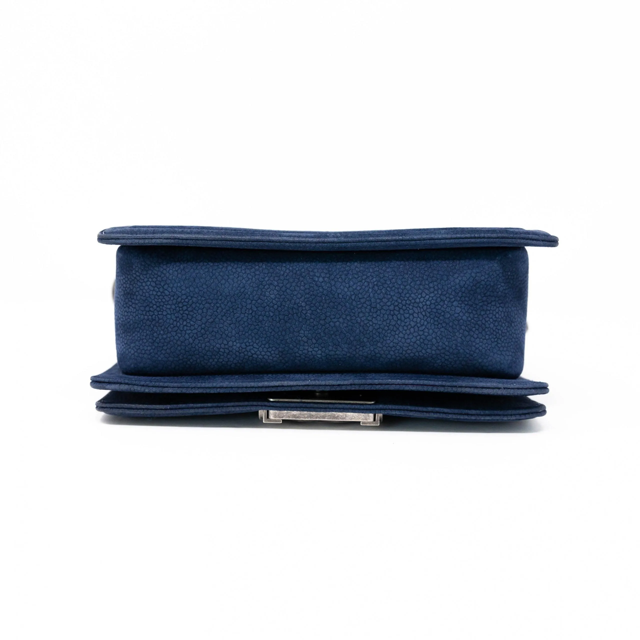 Chanel Blue Suede Small Boy Bag