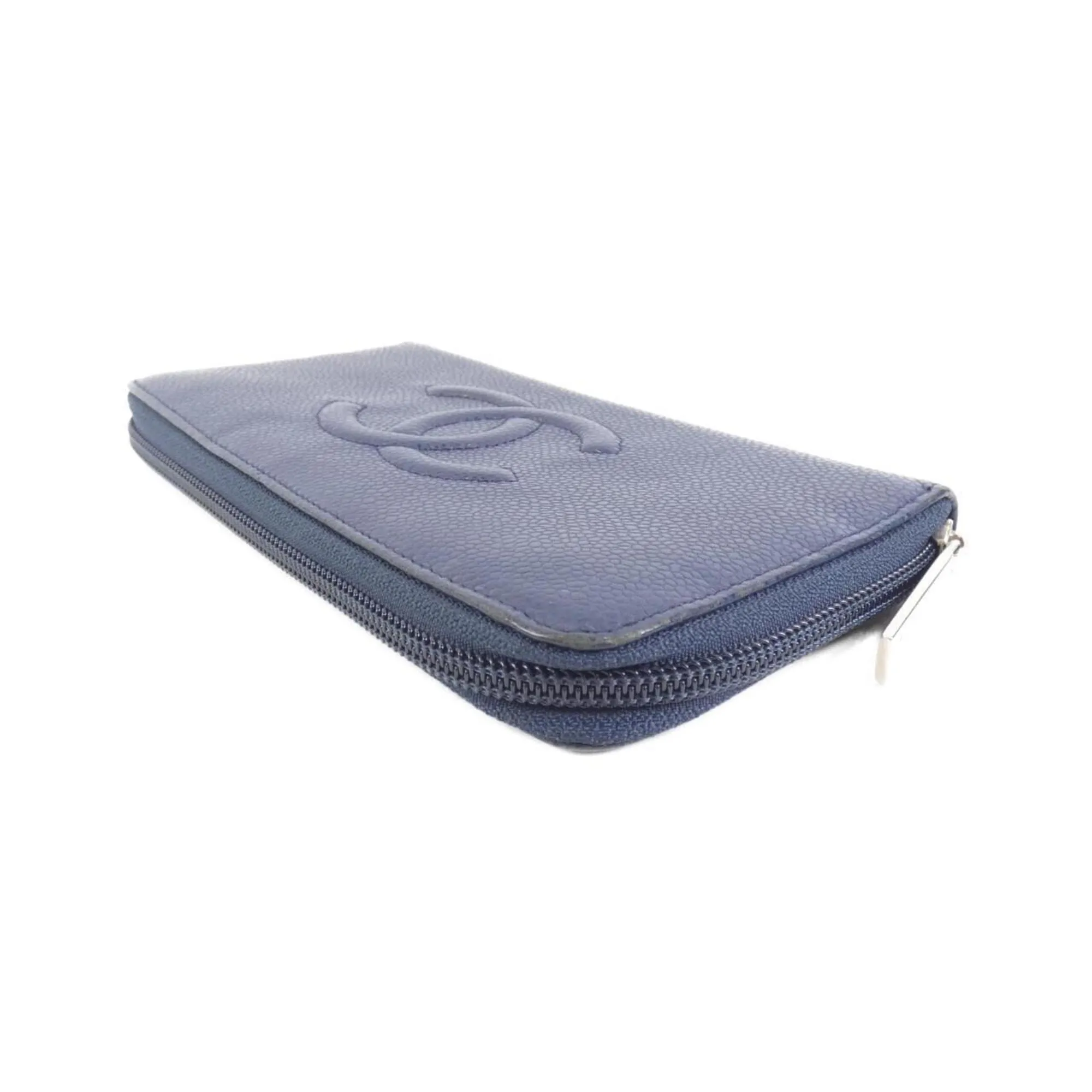 Chanel Caviar Leather Long Wallet (Bi-Fold) (Pre-Owned)