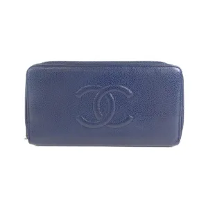Chanel Caviar Leather Long Wallet (Bi-Fold) (Pre-Owned)
