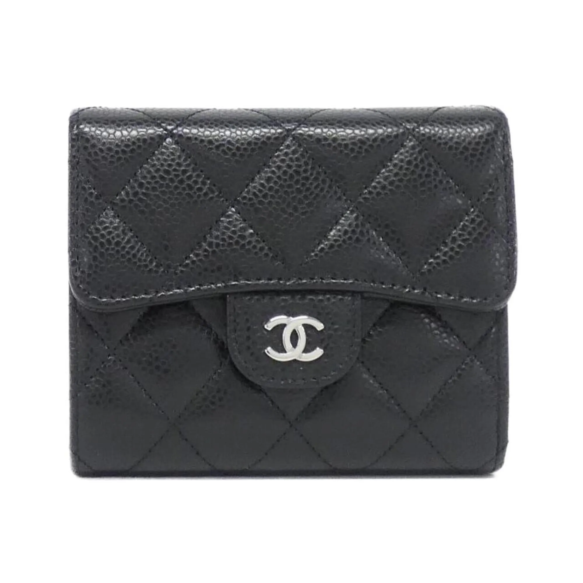 Chanel  Caviar Leather Wallet (Bi-Fold) (Pre-Owned)