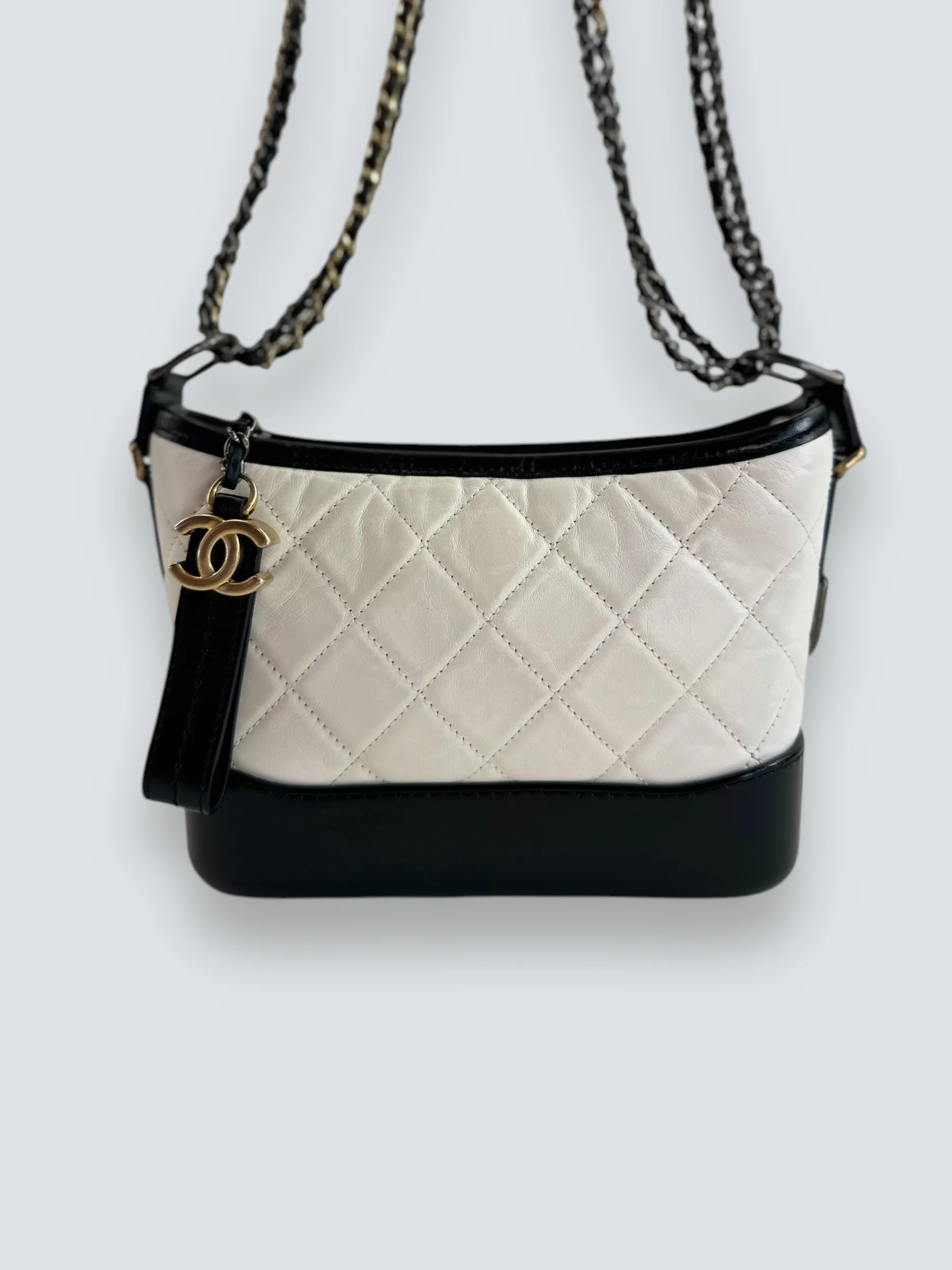 Chanel Gabrielle Hobo Black & White Handbag