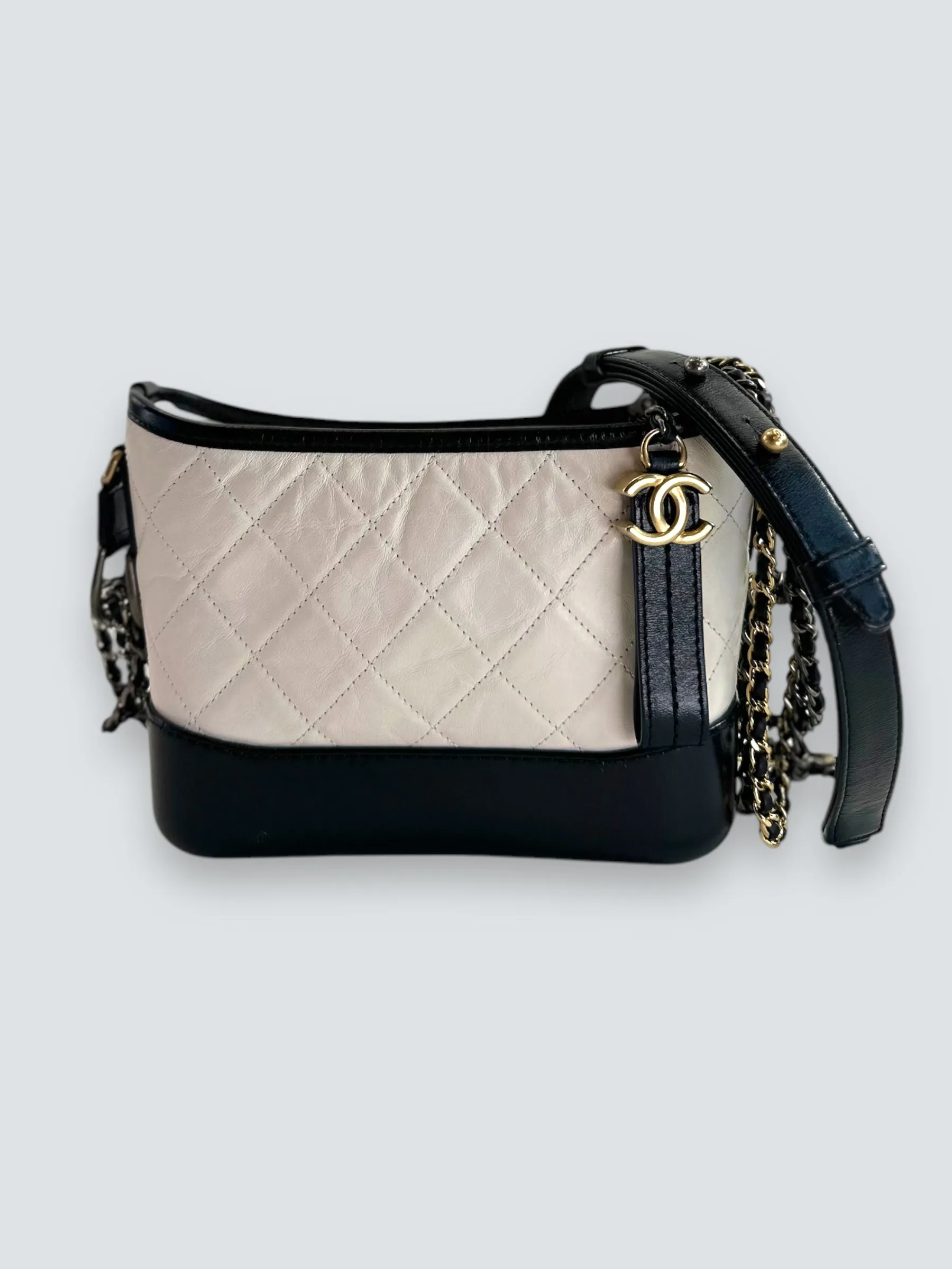 Chanel Gabrielle Hobo Black & White Handbag
