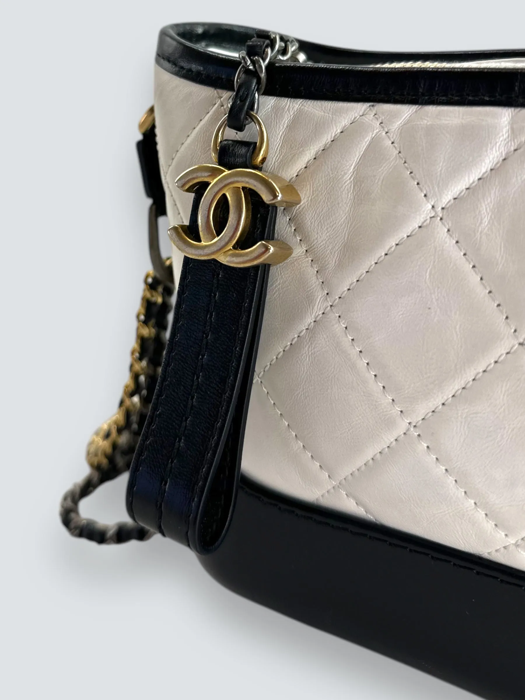 Chanel Gabrielle Hobo Black & White Handbag