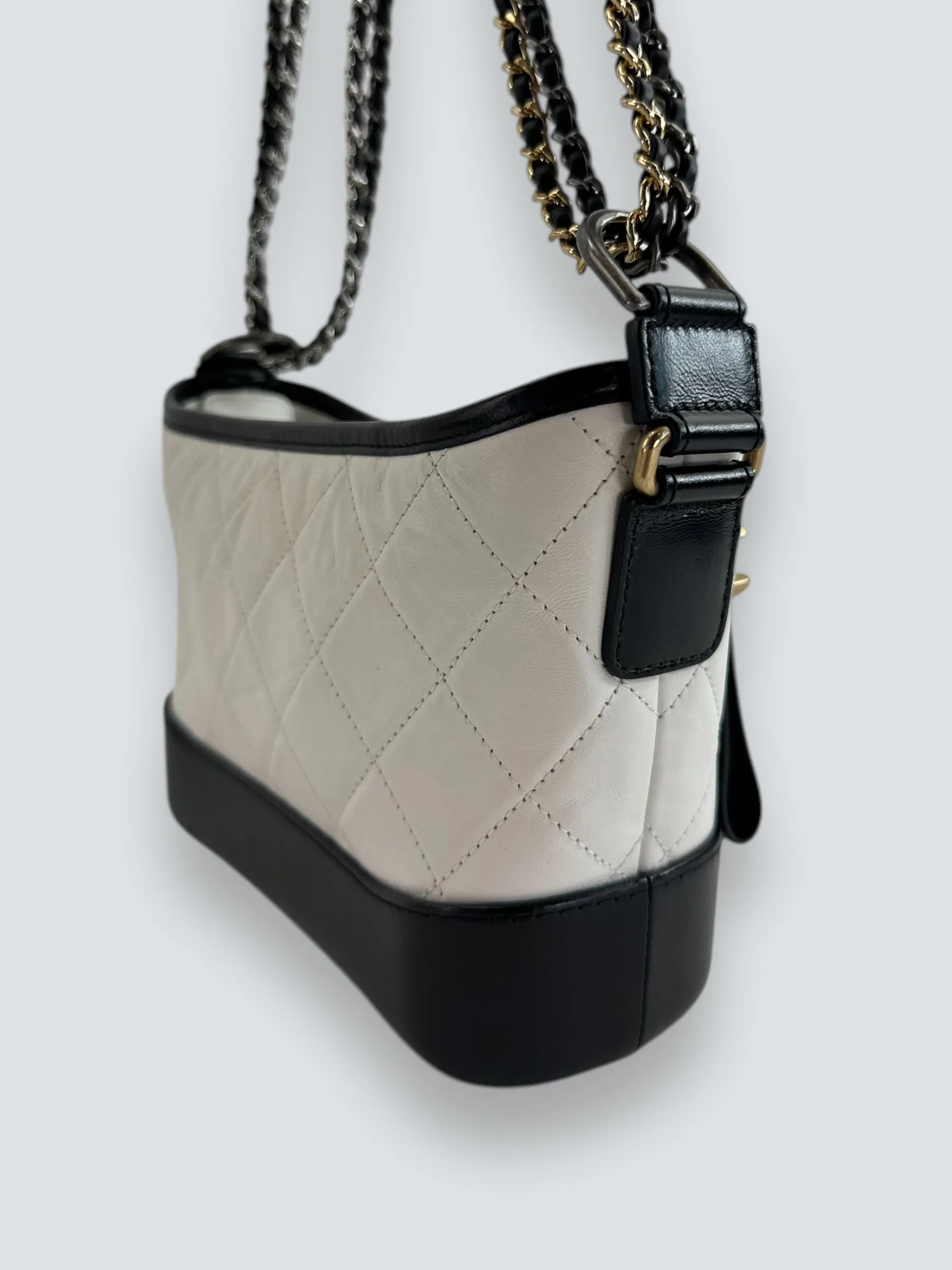 Chanel Gabrielle Hobo Black & White Handbag