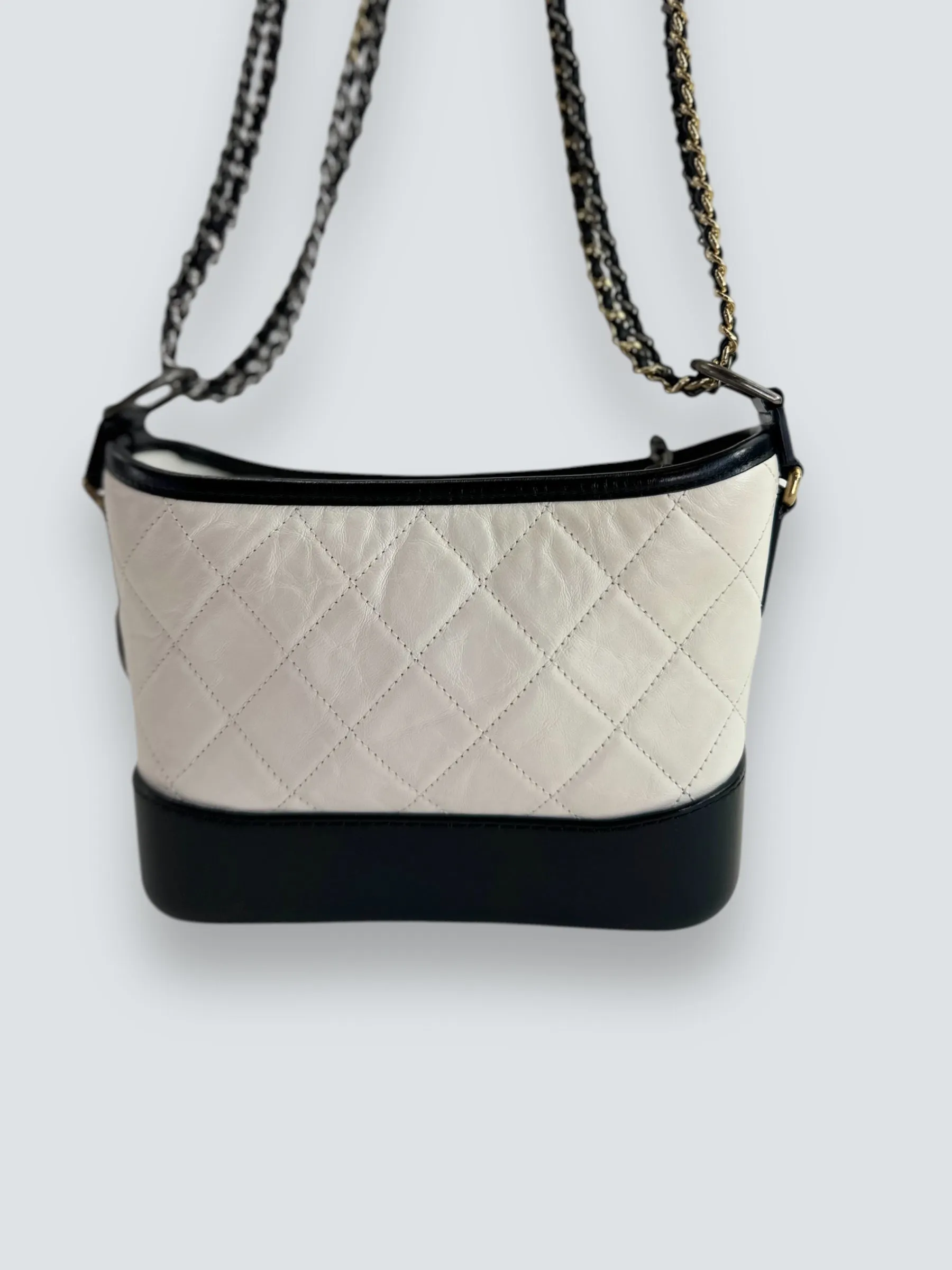 Chanel Gabrielle Hobo Black & White Handbag