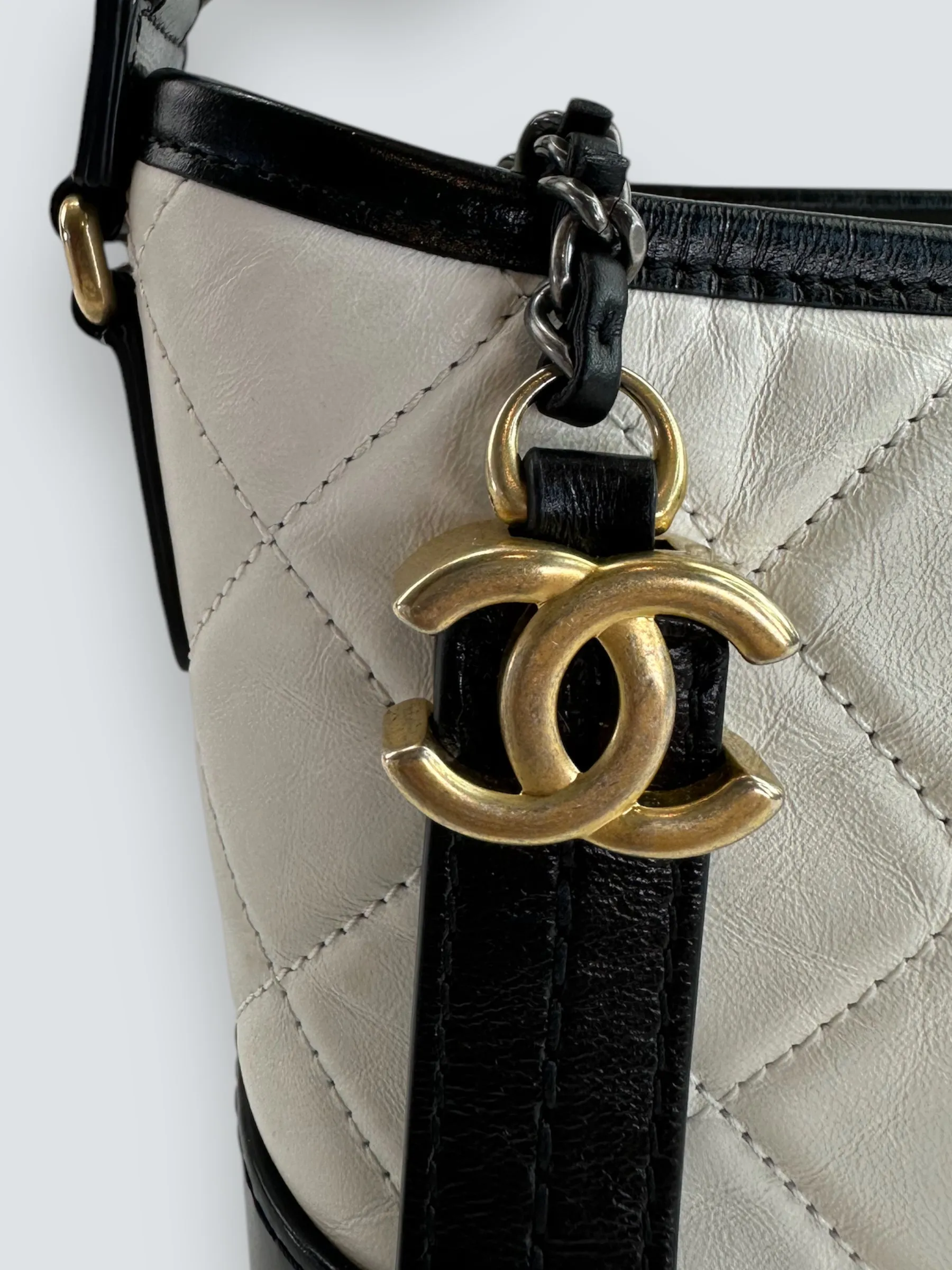 Chanel Gabrielle Hobo Black & White Handbag