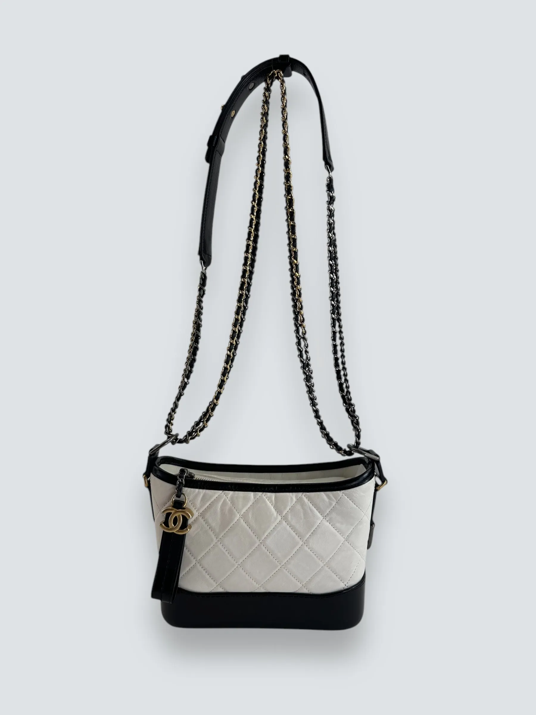 Chanel Gabrielle Hobo Black & White Handbag
