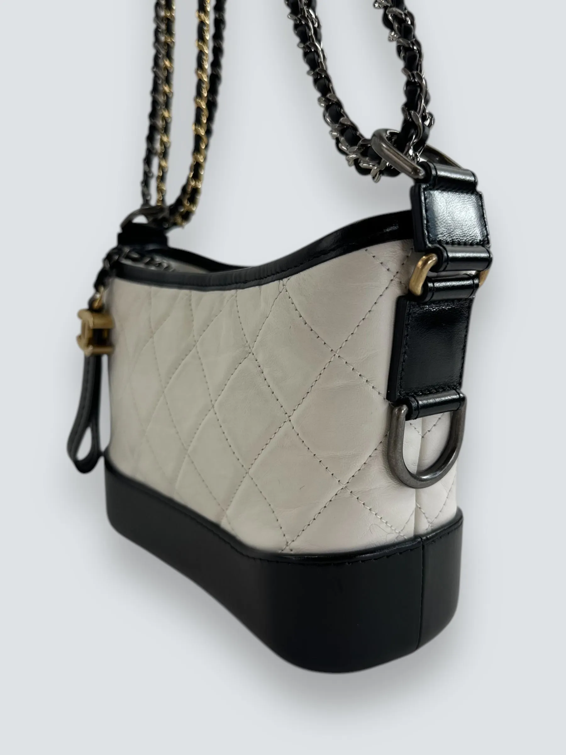 Chanel Gabrielle Hobo Black & White Handbag