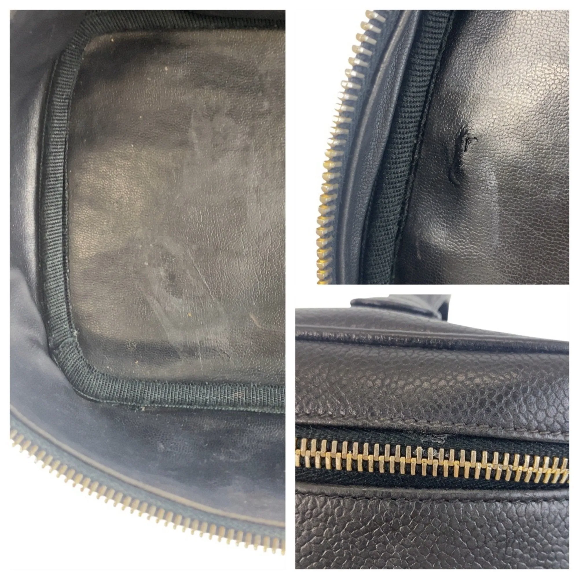 Chanel Grained Calfskin Handbag Vanity Bag (Pre-Owned)