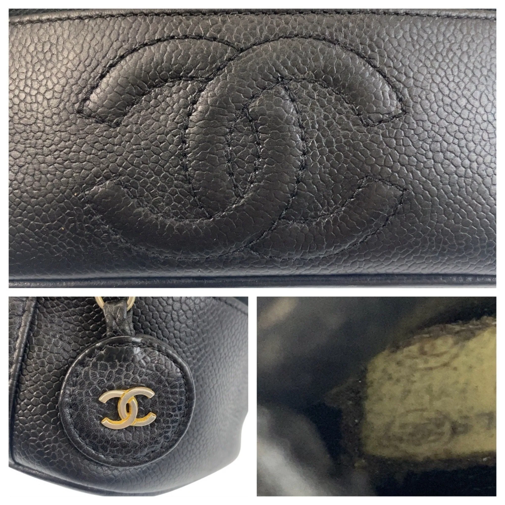 Chanel Grained Calfskin Handbag Vanity Bag (Pre-Owned)