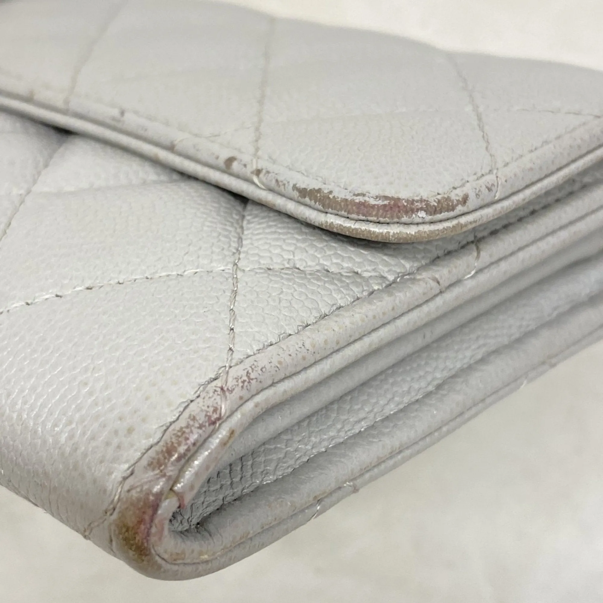 Chanel  Grained Calfskin Long Wallet (Bi-Fold) (Pre-Owned)