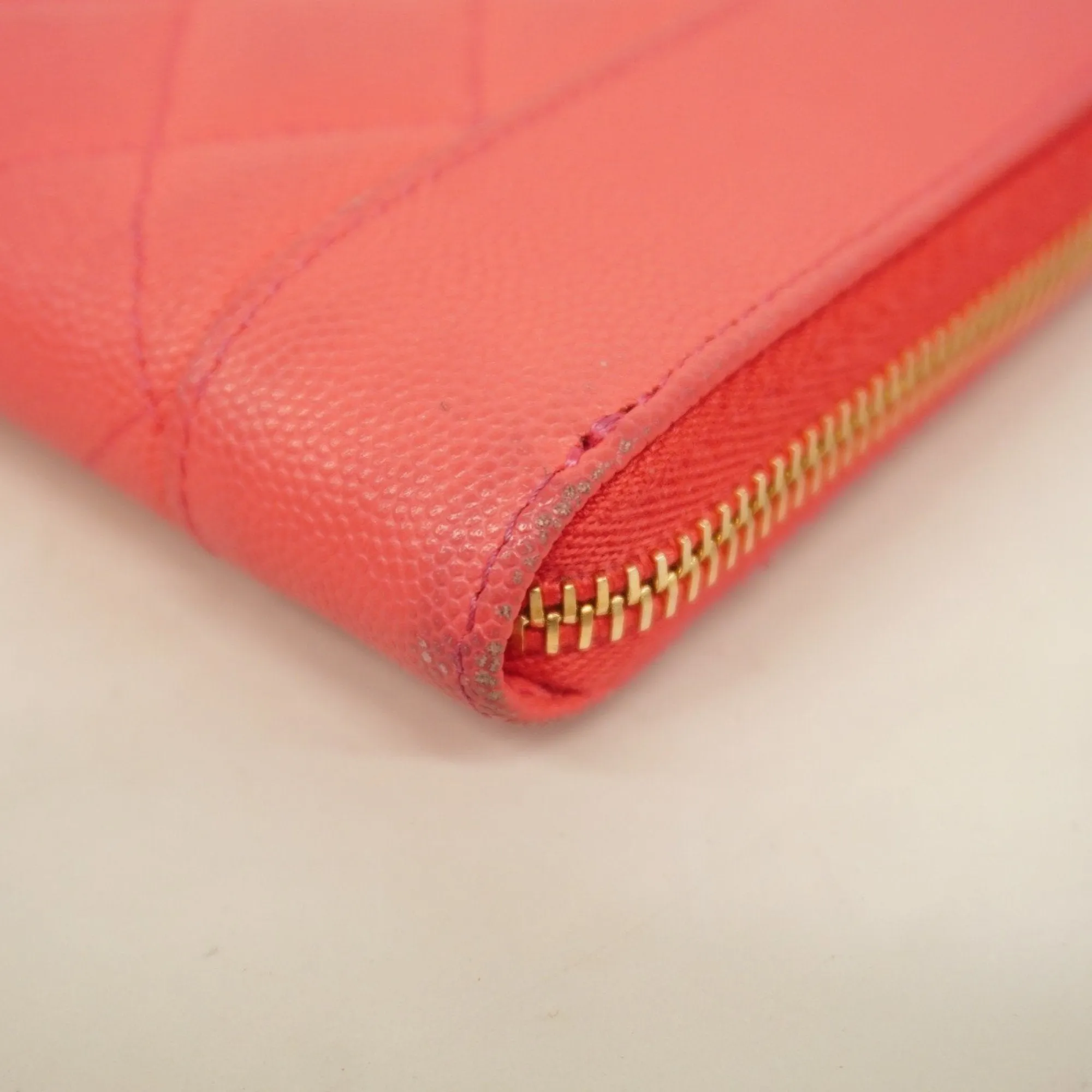 Chanel Grained Calfskin Long Wallet (Bi-Fold) (Pre-Owned)