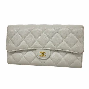 Chanel  Grained Calfskin Long Wallet (Bi-Fold) (Pre-Owned)