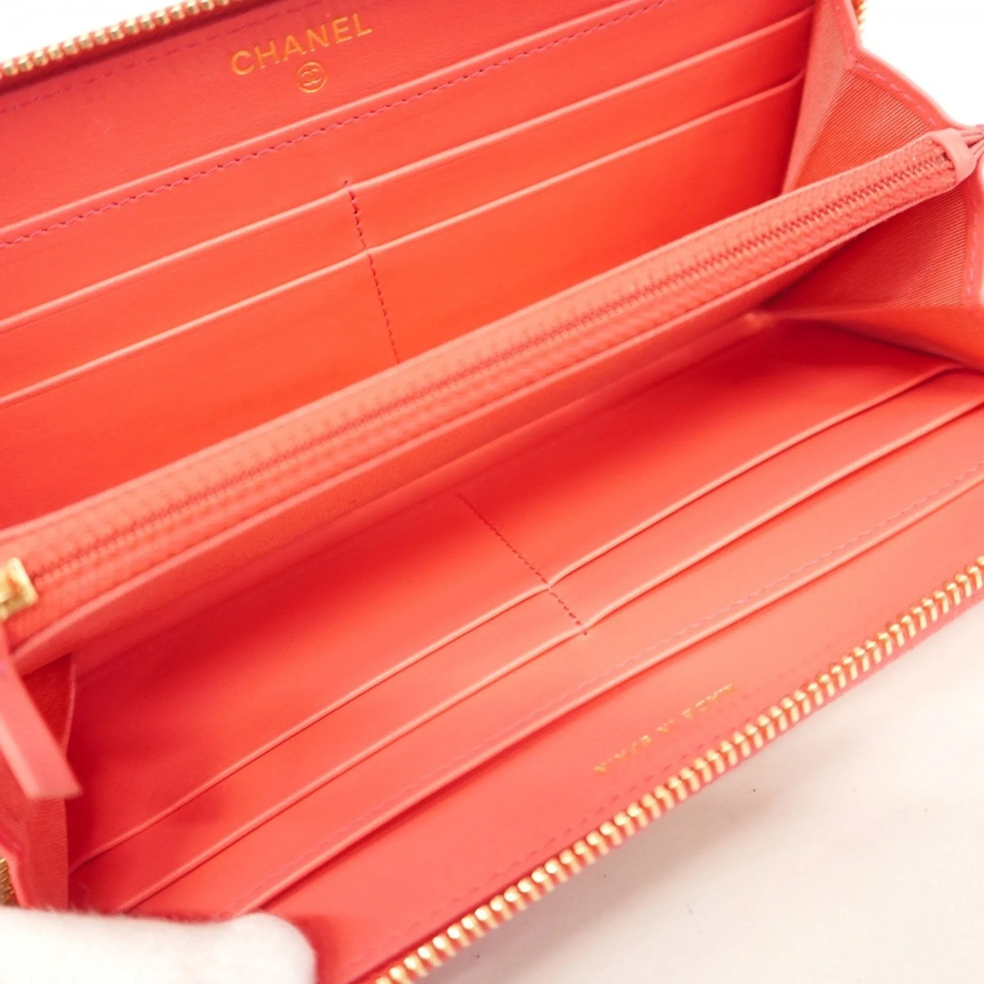 Chanel Grained Calfskin Long Wallet (Bi-Fold) (Pre-Owned)