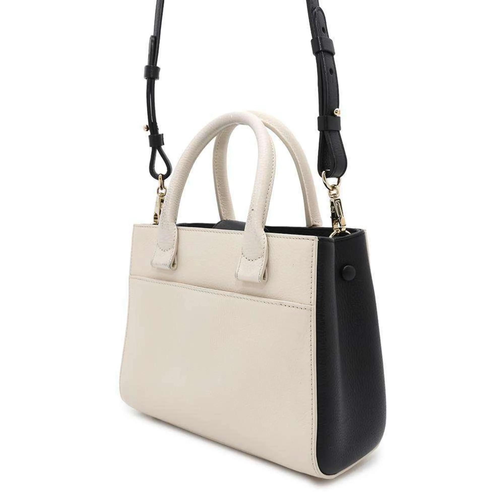 Chanel ivory Leather Handbag Shopping Bag (Pre-Owned)