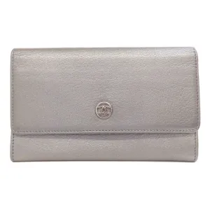 Chanel Leather Long Wallet (Bi-Fold) (Pre-Owned)