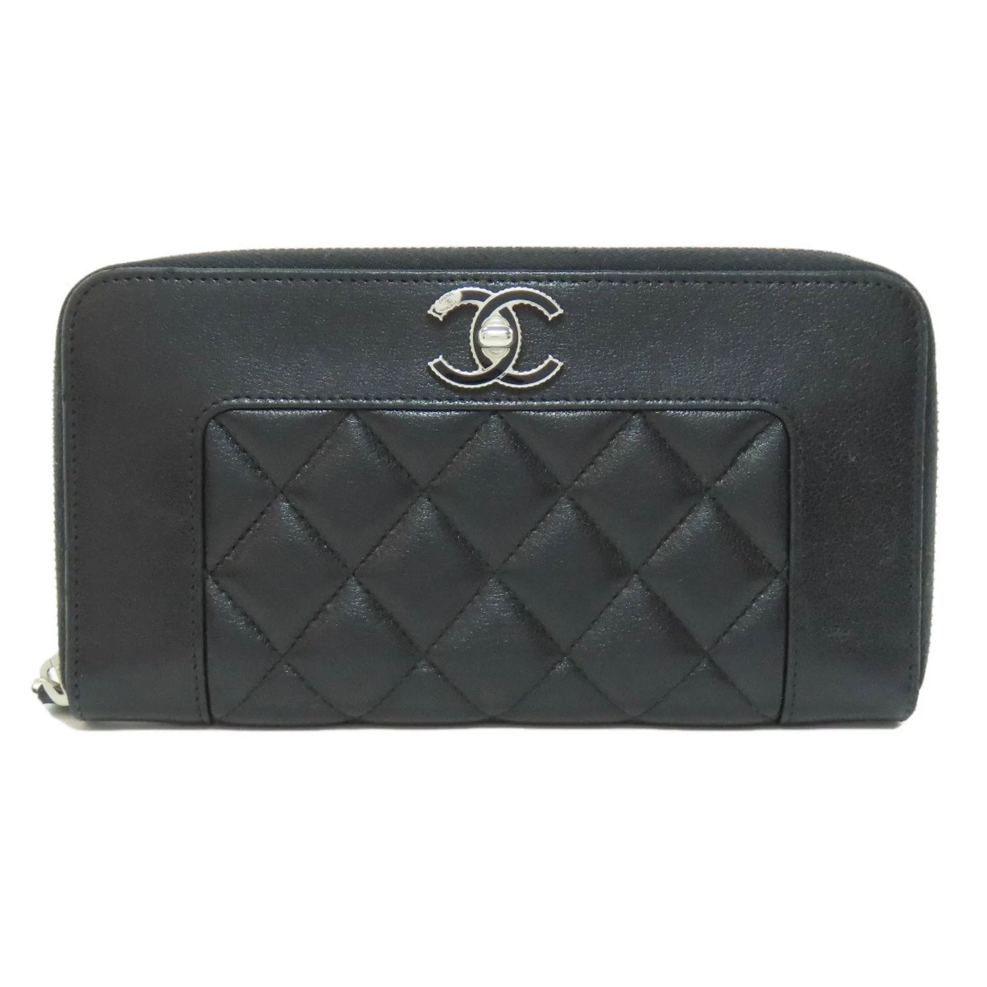 Chanel Leather Long Wallet (Bi-Fold) (Pre-Owned)