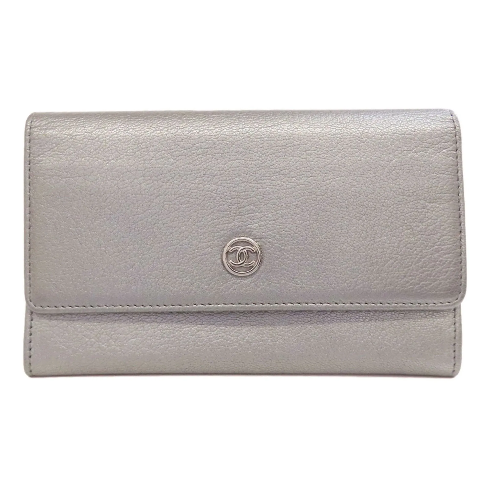 Chanel Leather Long Wallet (Bi-Fold) (Pre-Owned)