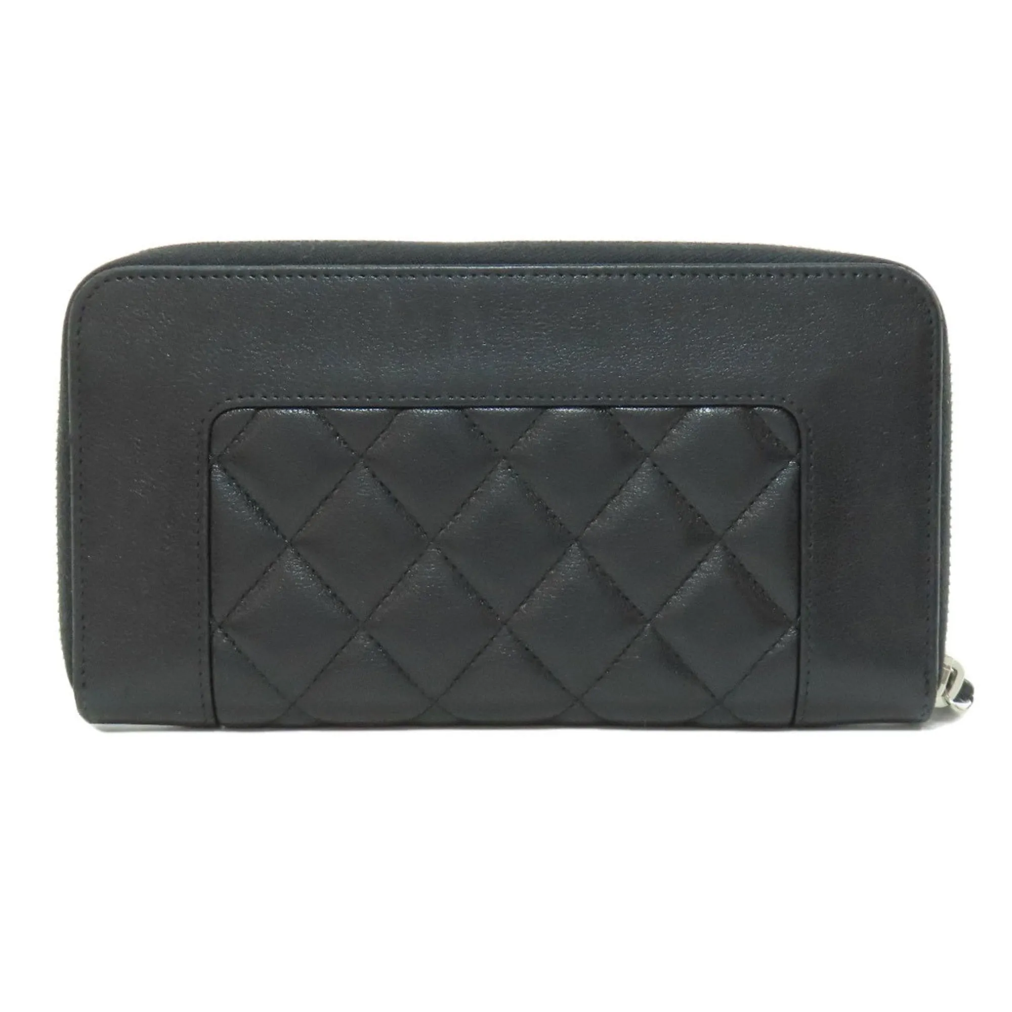 Chanel Leather Long Wallet (Bi-Fold) (Pre-Owned)