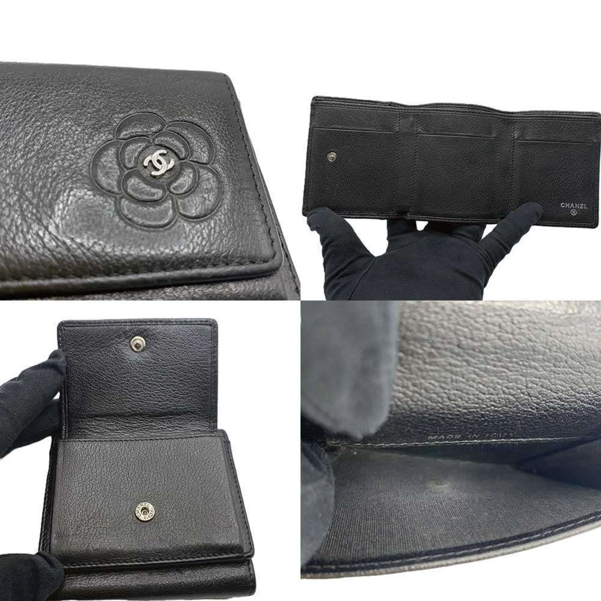 Chanel Leather Wallet (Tri-Fold) (Pre-Owned)