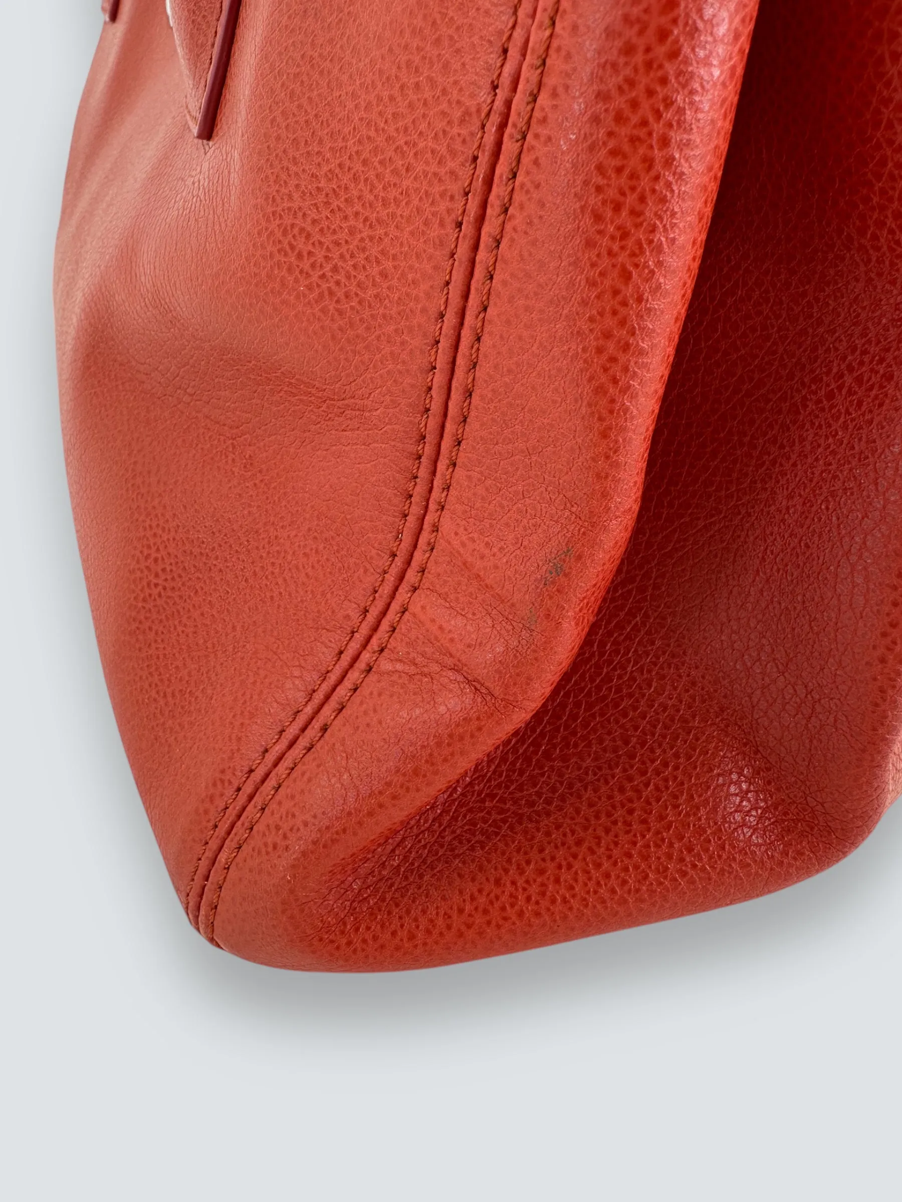 Chanel Mandarin Orange Calfskin Leather Cerf Executive Tote