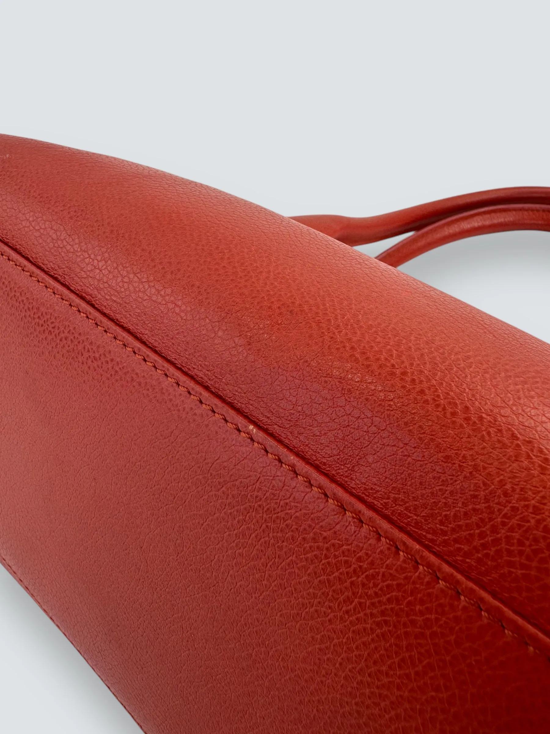 Chanel Mandarin Orange Calfskin Leather Cerf Executive Tote